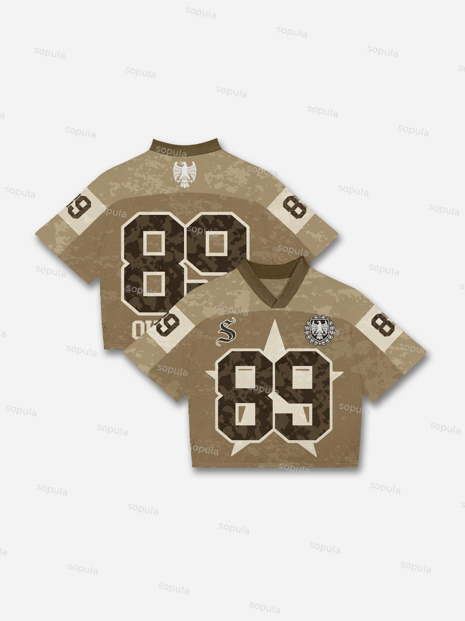 Y2k Street Stay Wild Blokecore Mesh Football Jersey T-shirt Product Image
