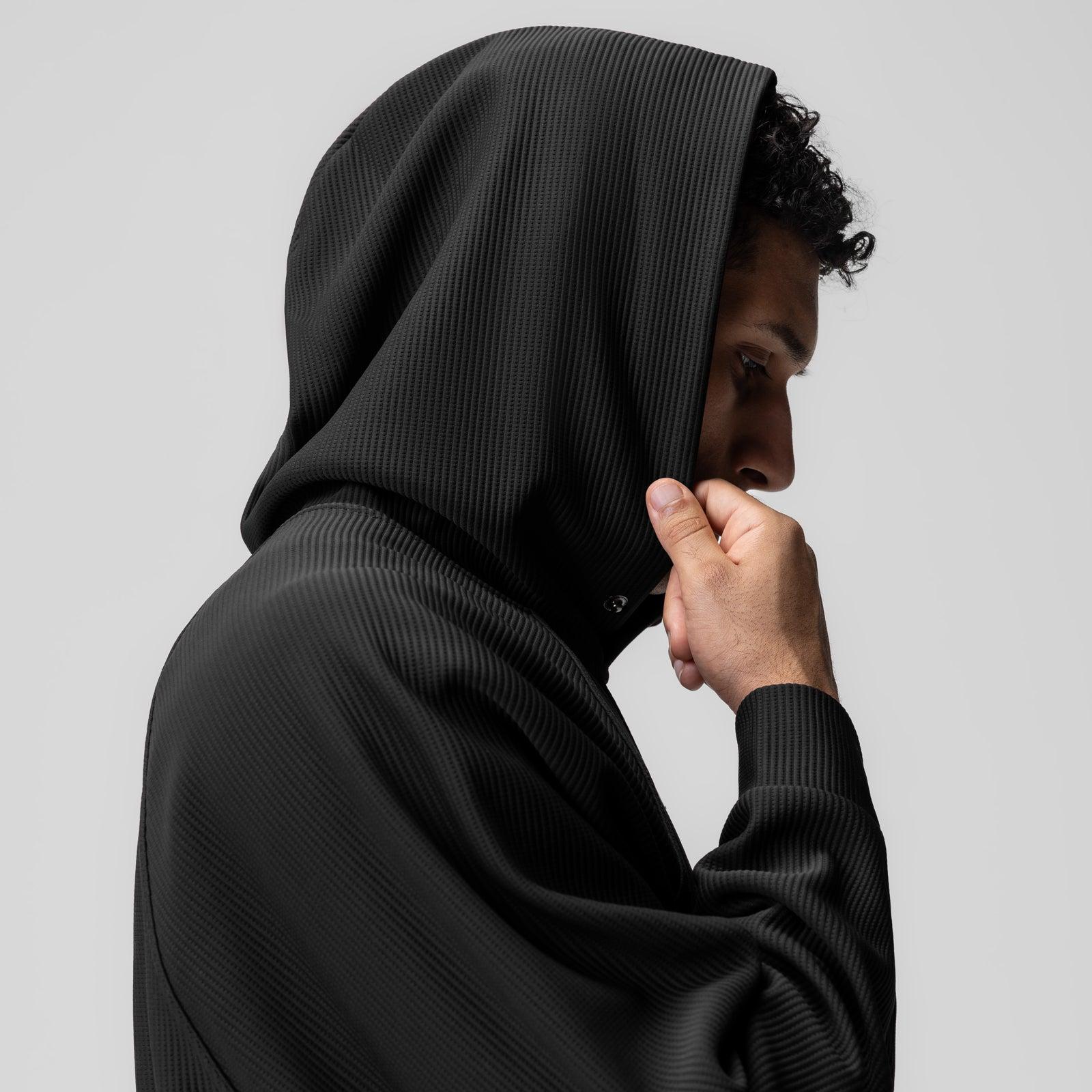 1019. Deltapeak® Oversized Hoodie - Black Product Image