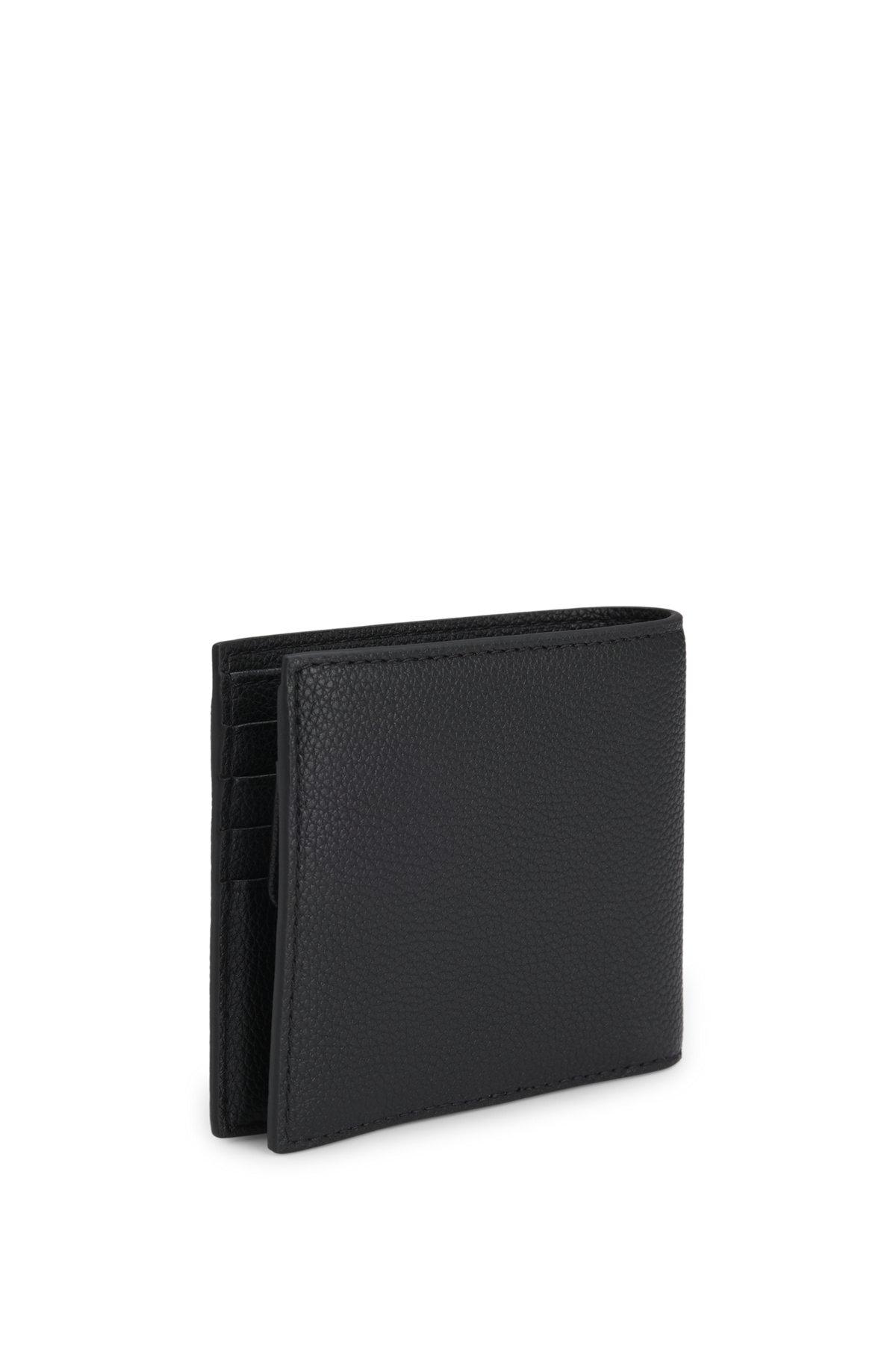 BOSS - Grained faux-leather wallet with logo trim - Black Product Image