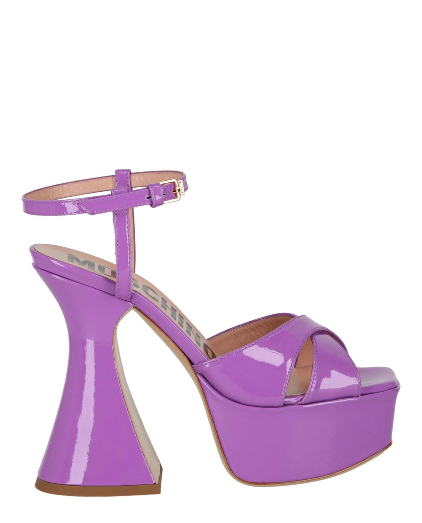 Moschino Patent Leather Platform Heeled Sandals Product Image