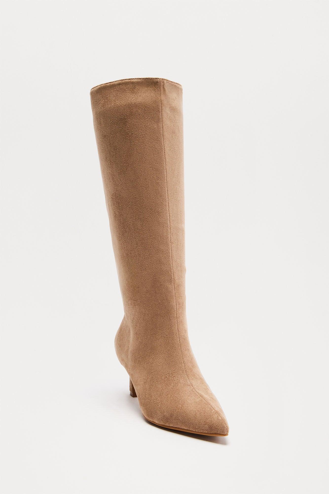 Roan Knee High Boots - Taupe Product Image