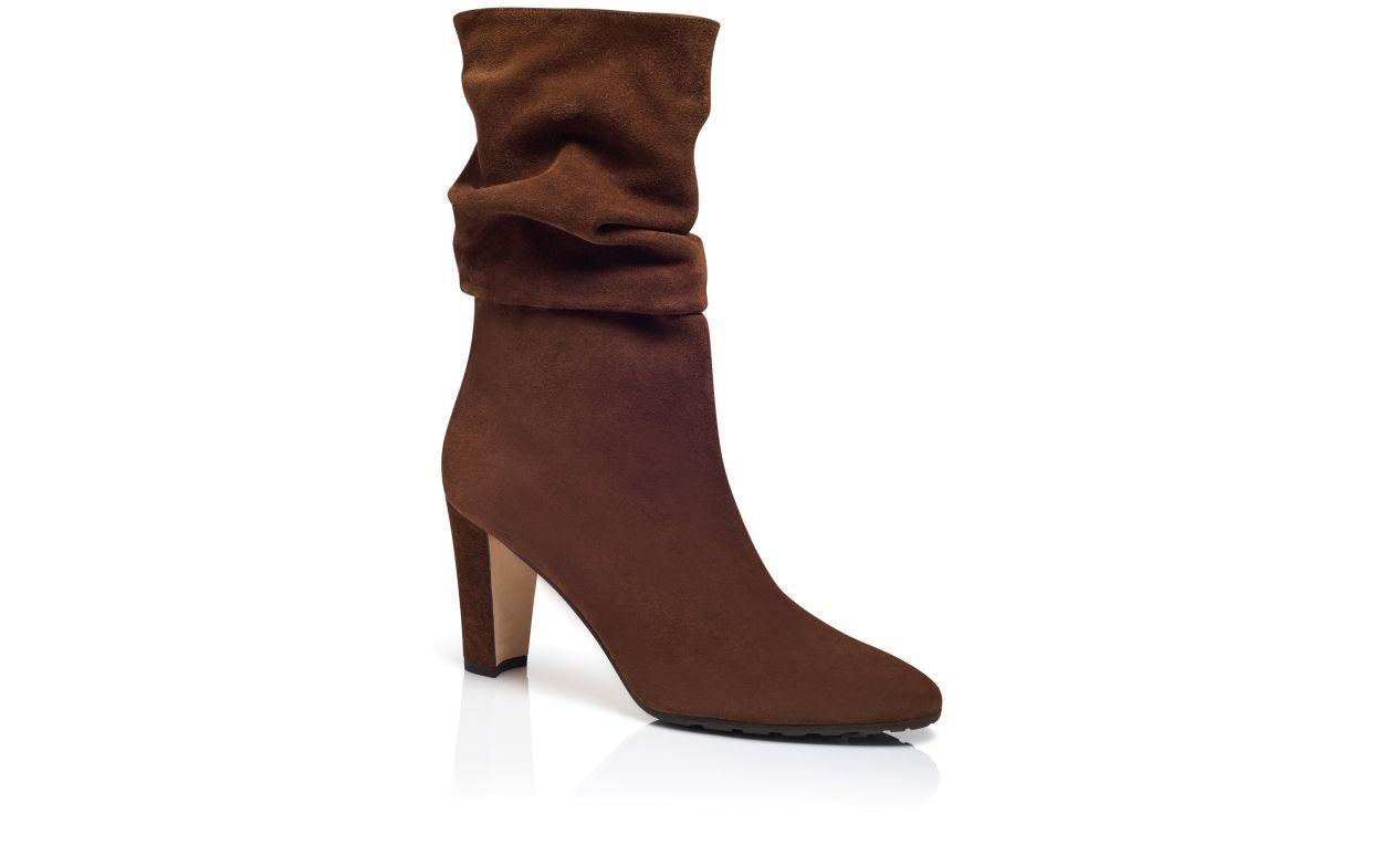 CALASSO Brown Crosta Mid Calf Boots Product Image