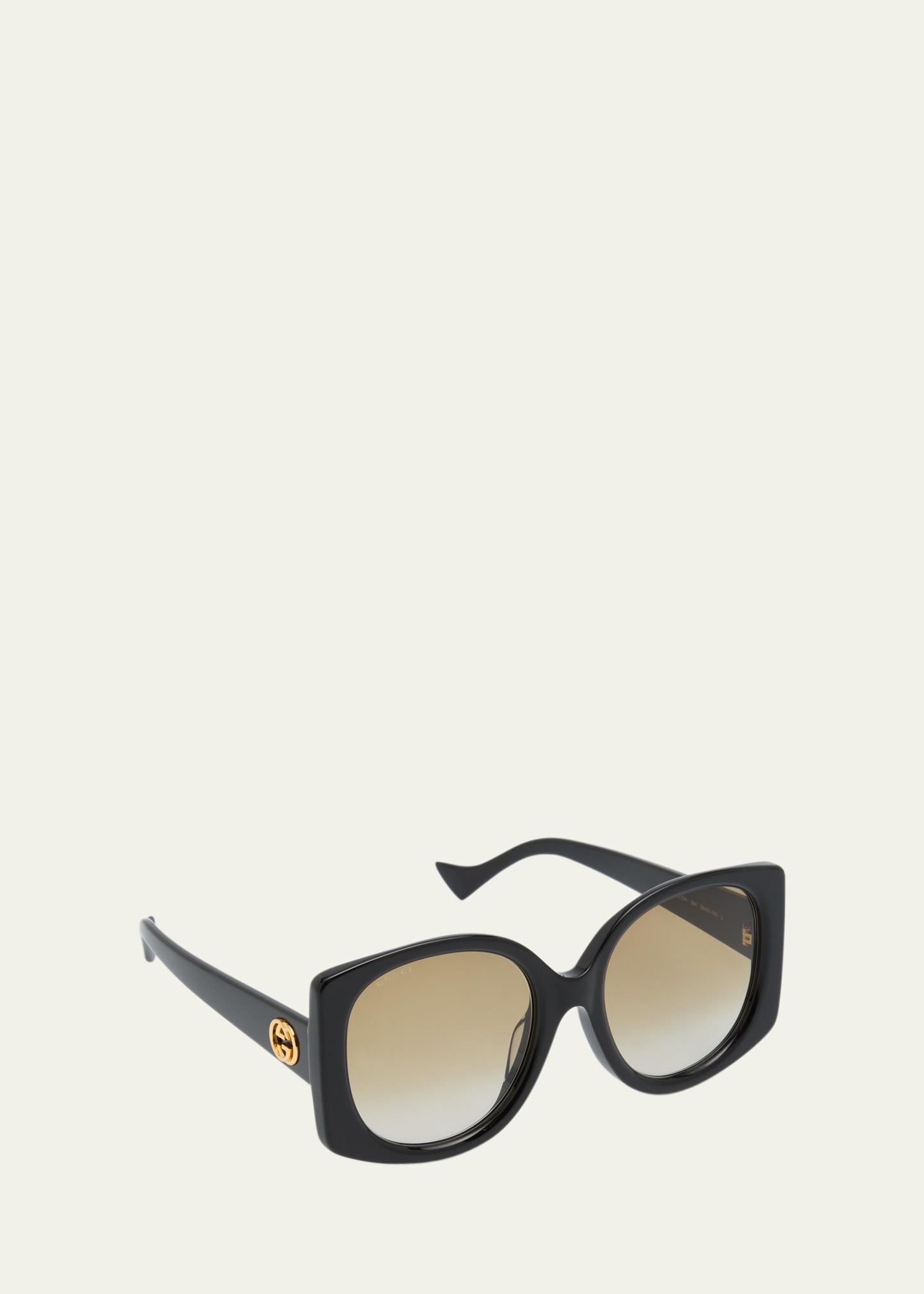 Raised Interlocking GG Acetate Butterfly Sunglasses Product Image