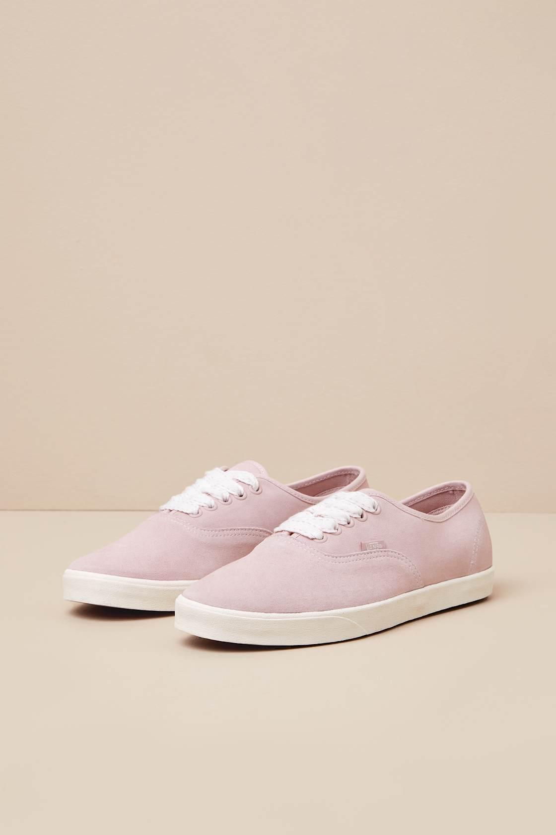 Authentic Lowpro Sepia Rose Suede Lace-Up Sneakers Product Image