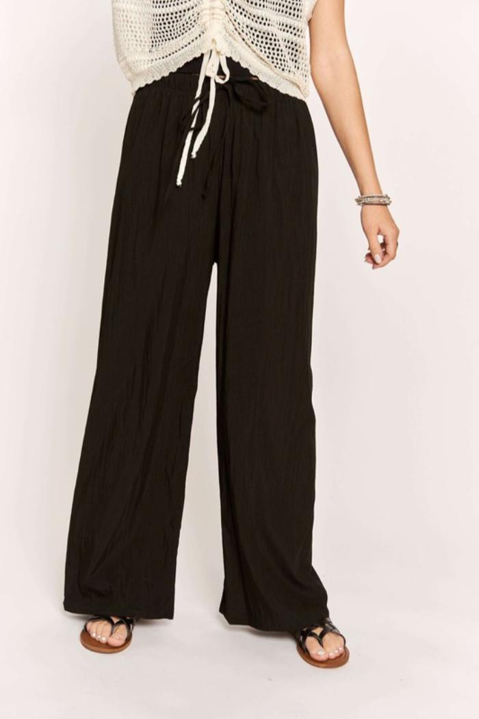 Crinkle Wide Leg Pants Product Image