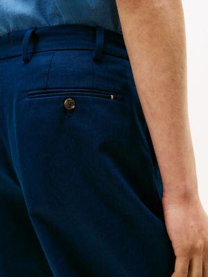 Cotton-Linen Blend Pleated Dress Pant Product Image