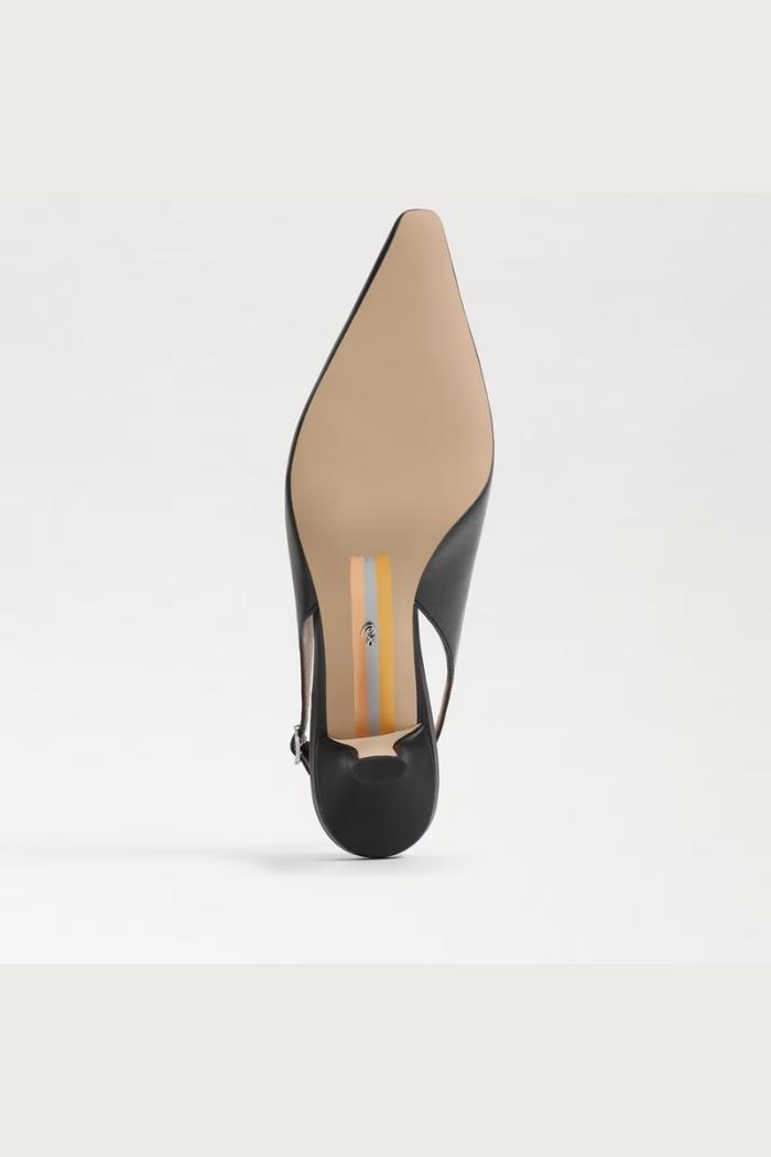 Bianka Slingback Pump - Black Leather Product Image