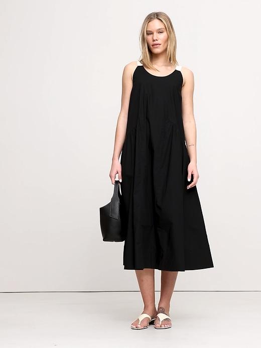 Cotton Poplin Swing Maxi Dress Product Image