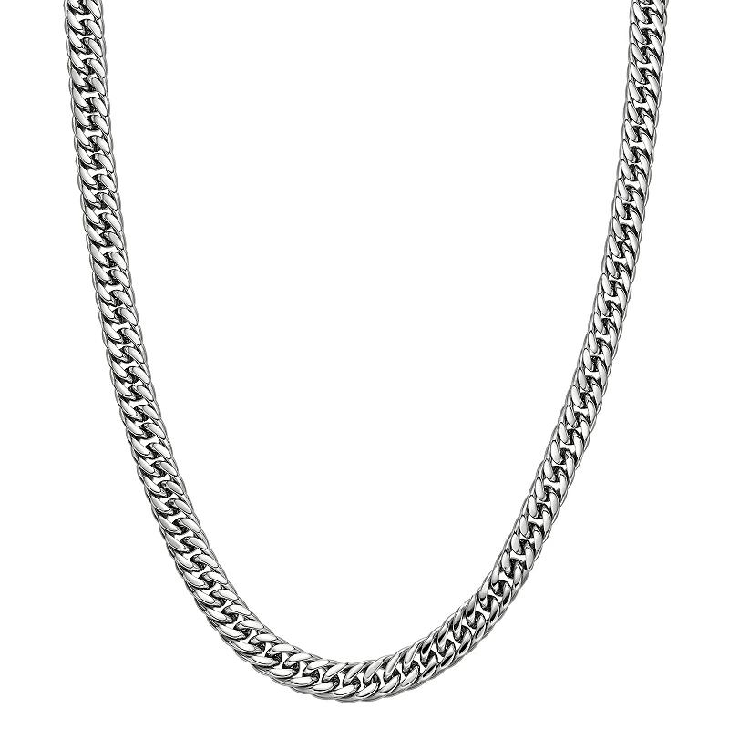 Mens LYNX Stainless Steel 9 mm Gourmet Chain Necklace Product Image