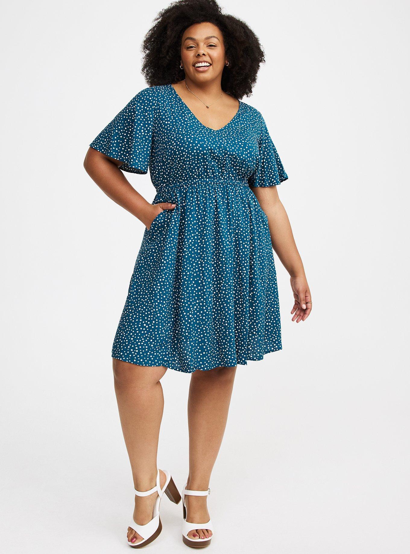 Challis V-Neck Mini Dress Product Image