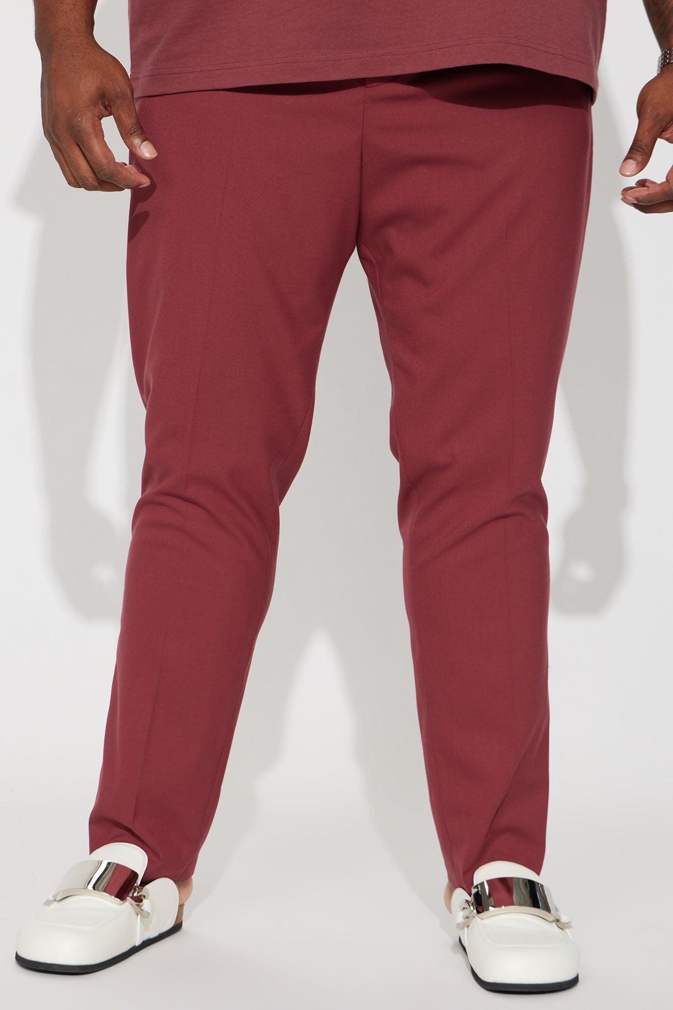 The Modern Stretch Slim Trouser - Burgundy Product Image