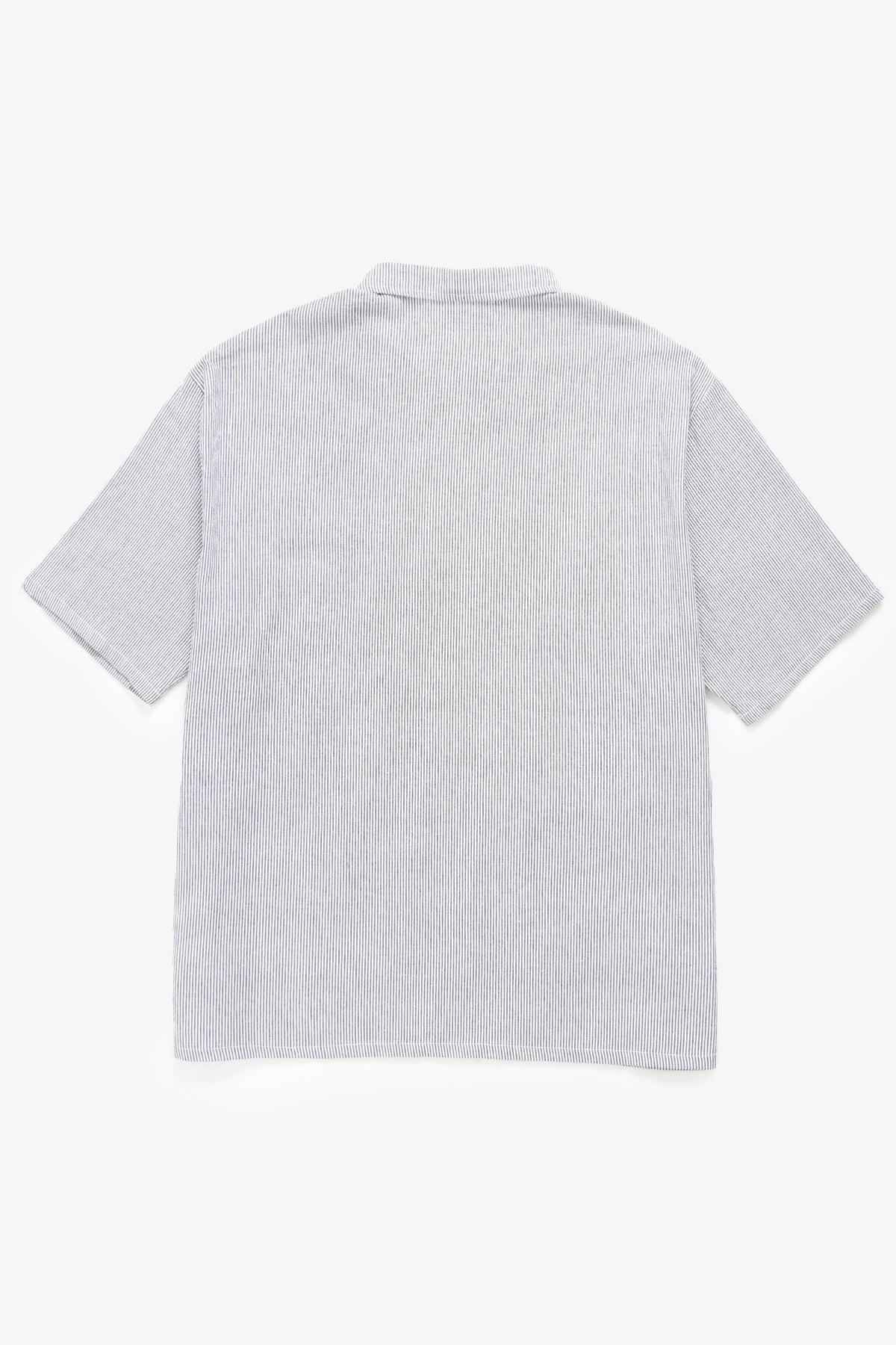 Blacksmith - Short Sleeved Popover Shirt - Black Seersucker Product Image