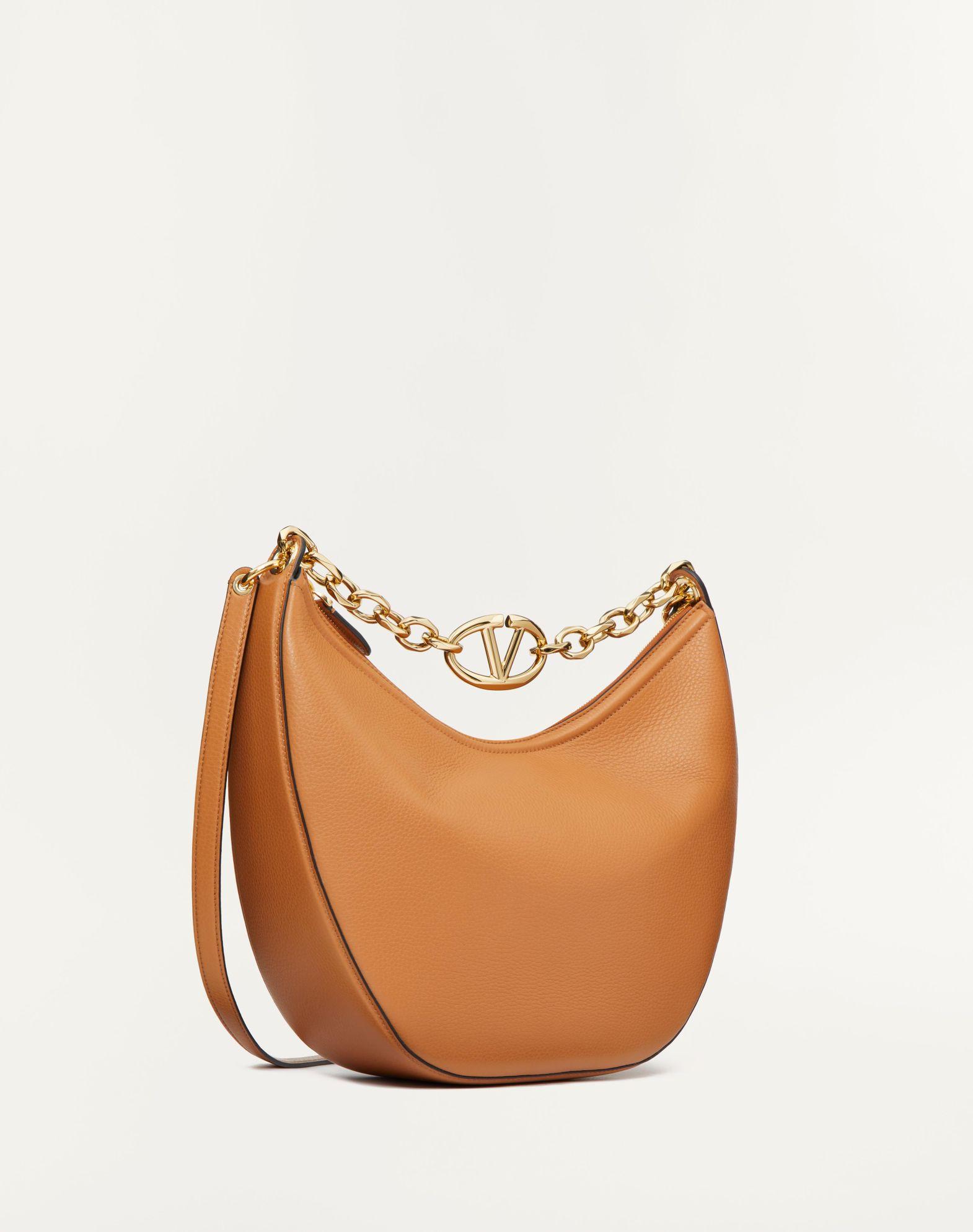Vlogo Moon Medium Grainy Calfskin Hobo Bag With Chain Product Image