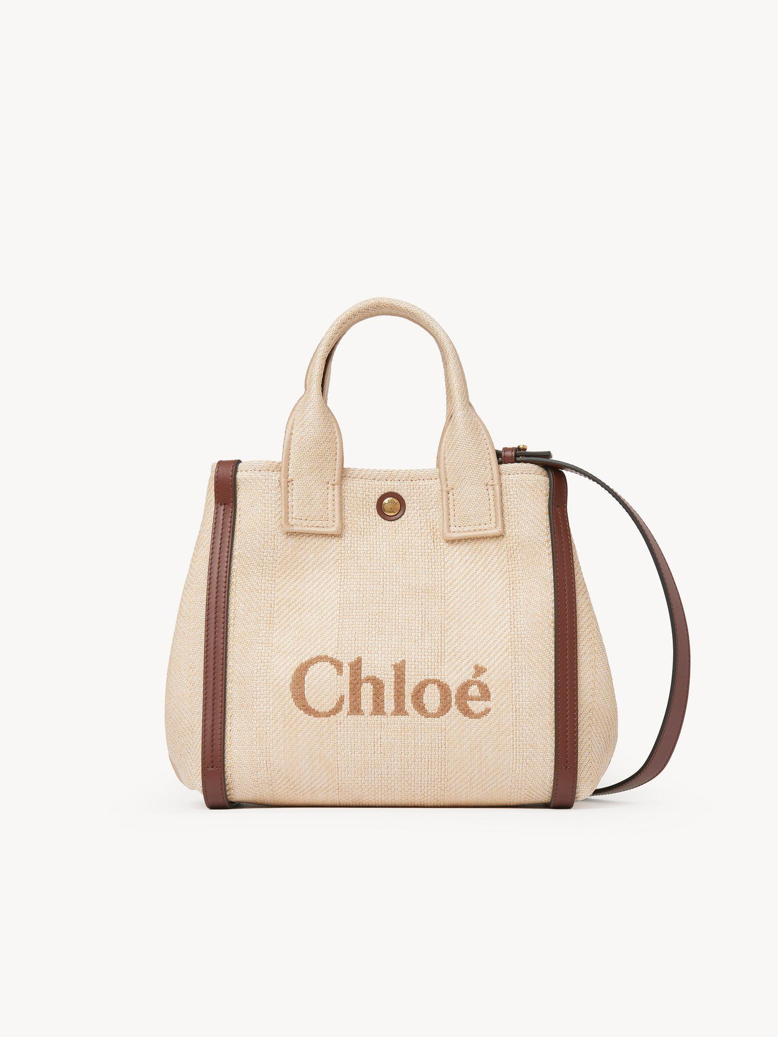 Small Chloé Carry tote bag in raffia-effect fibers Product Image