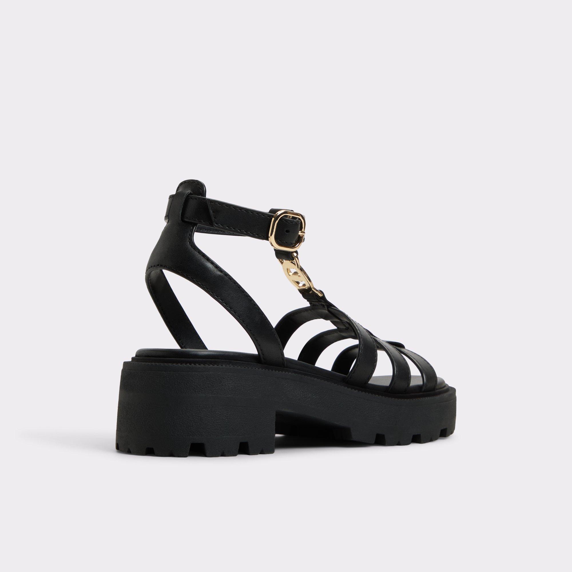 ALDO Lamington - Women's Strappy Sandal Sandals - Black, Size 5 Product Image