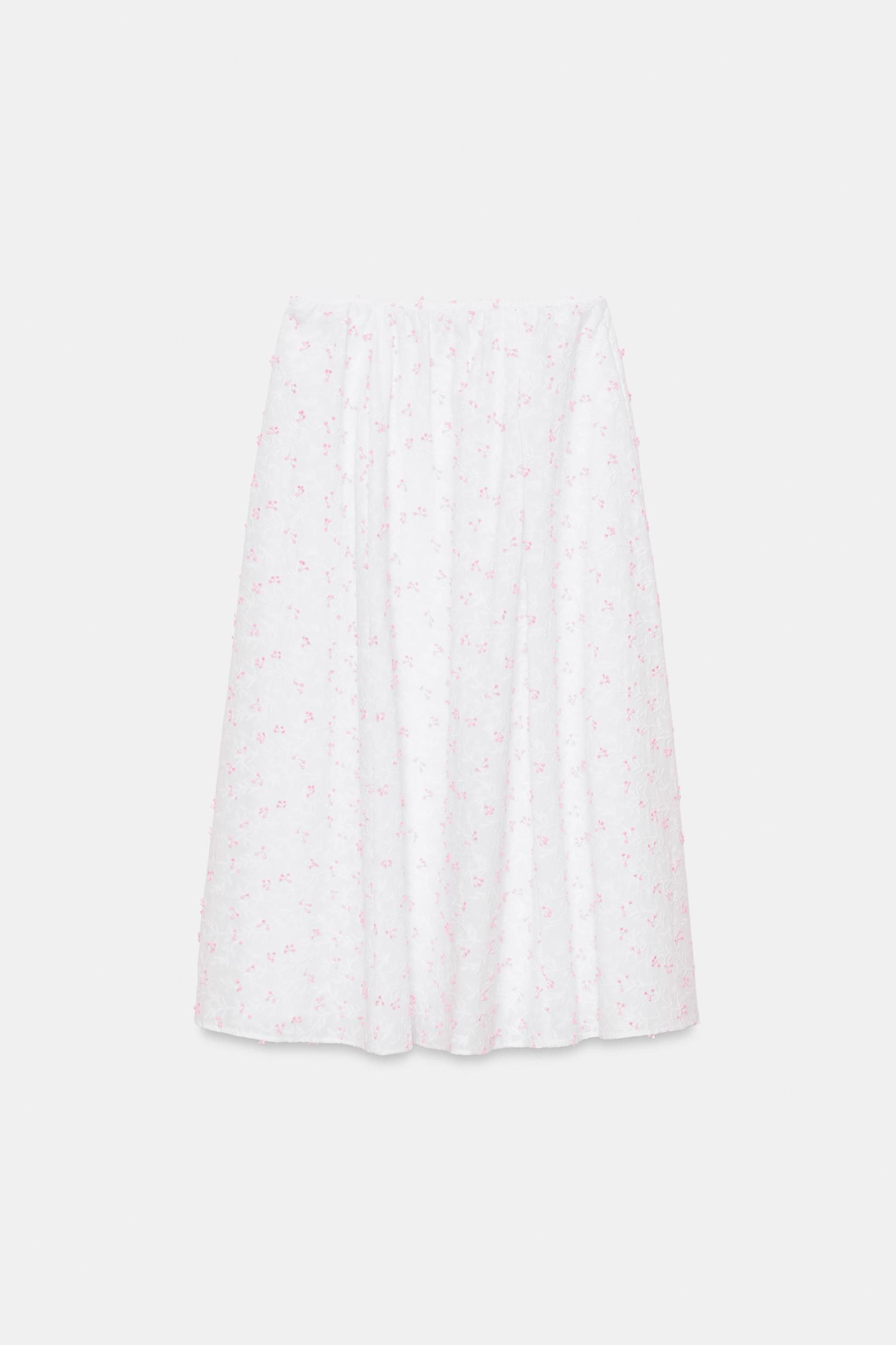 STRUCTURED LAYERED MIDI SKIRT Product Image
