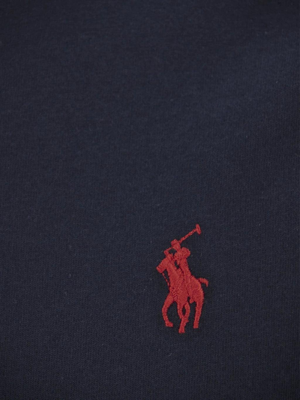 POLO RALPH LAUREN Slim-fit Logo-embroidered Cotton-jersey T-shirt In Navy Product Image