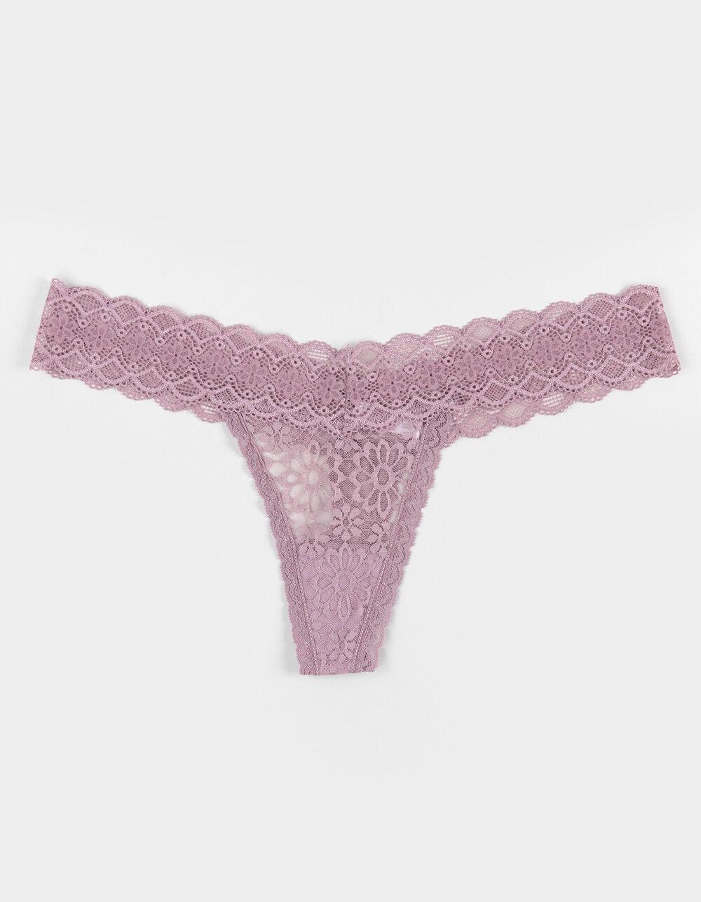 FULL TILT Lace Thong - LT PURPLE Product Image