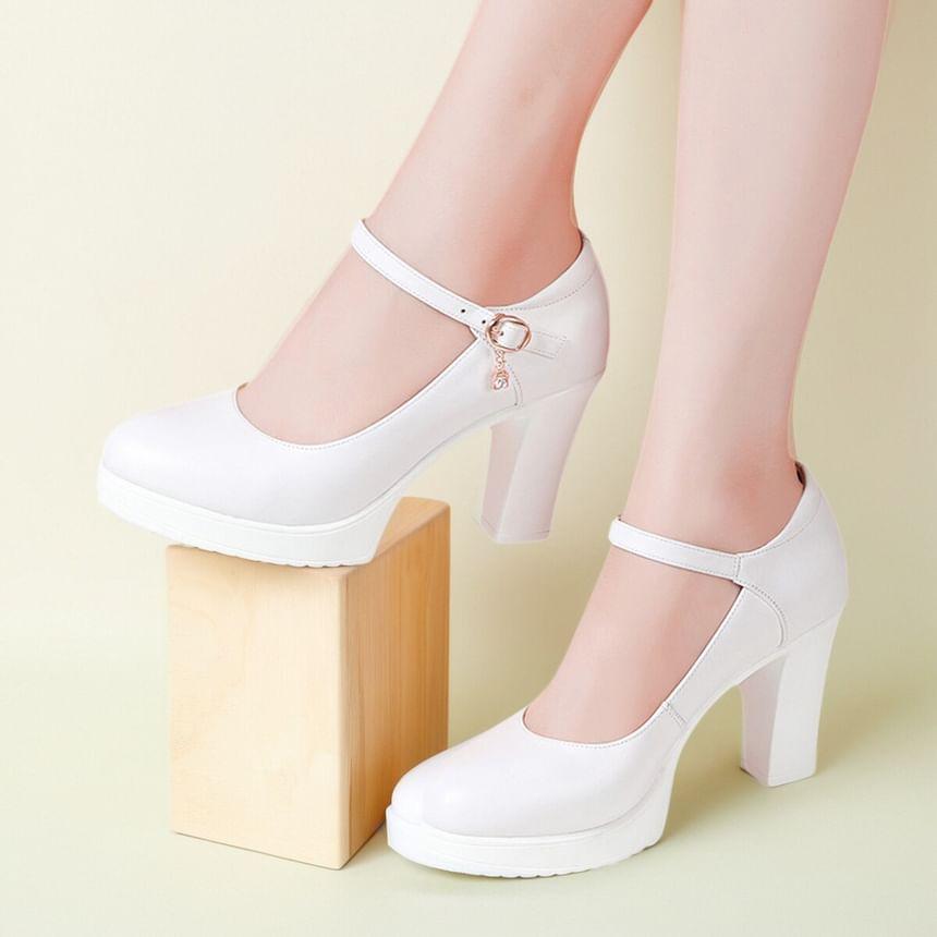 Block Heel Mary Jane Pumps Product Image
