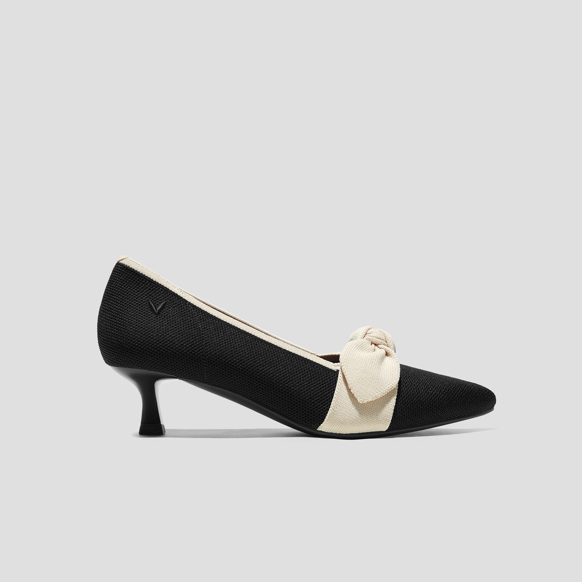 Pointed-Toe Bow Kitten Heels (Sasha) Product Image