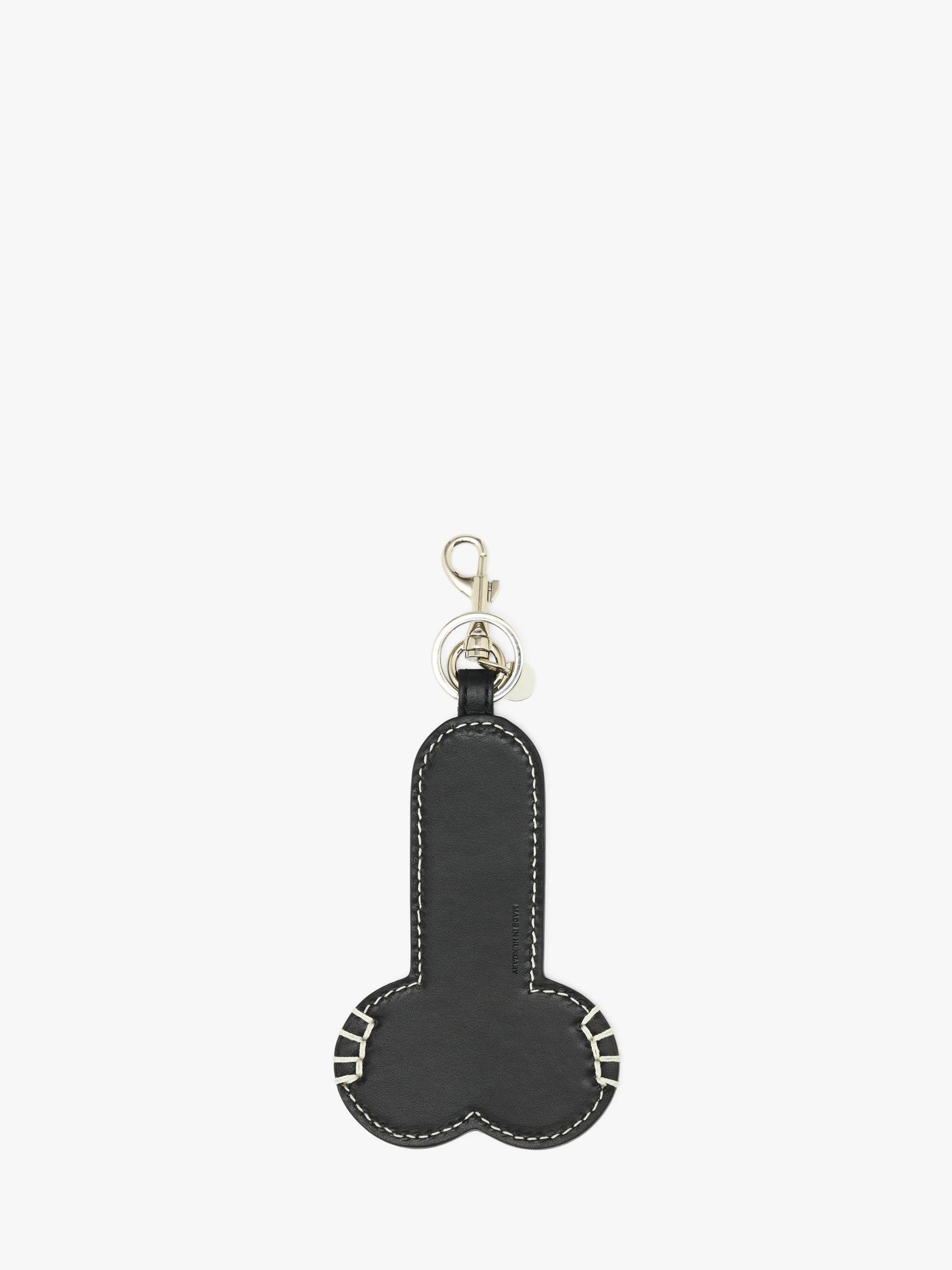 CONTRAST TOPSTITCH LEATHER PENIS KEYRING Product Image