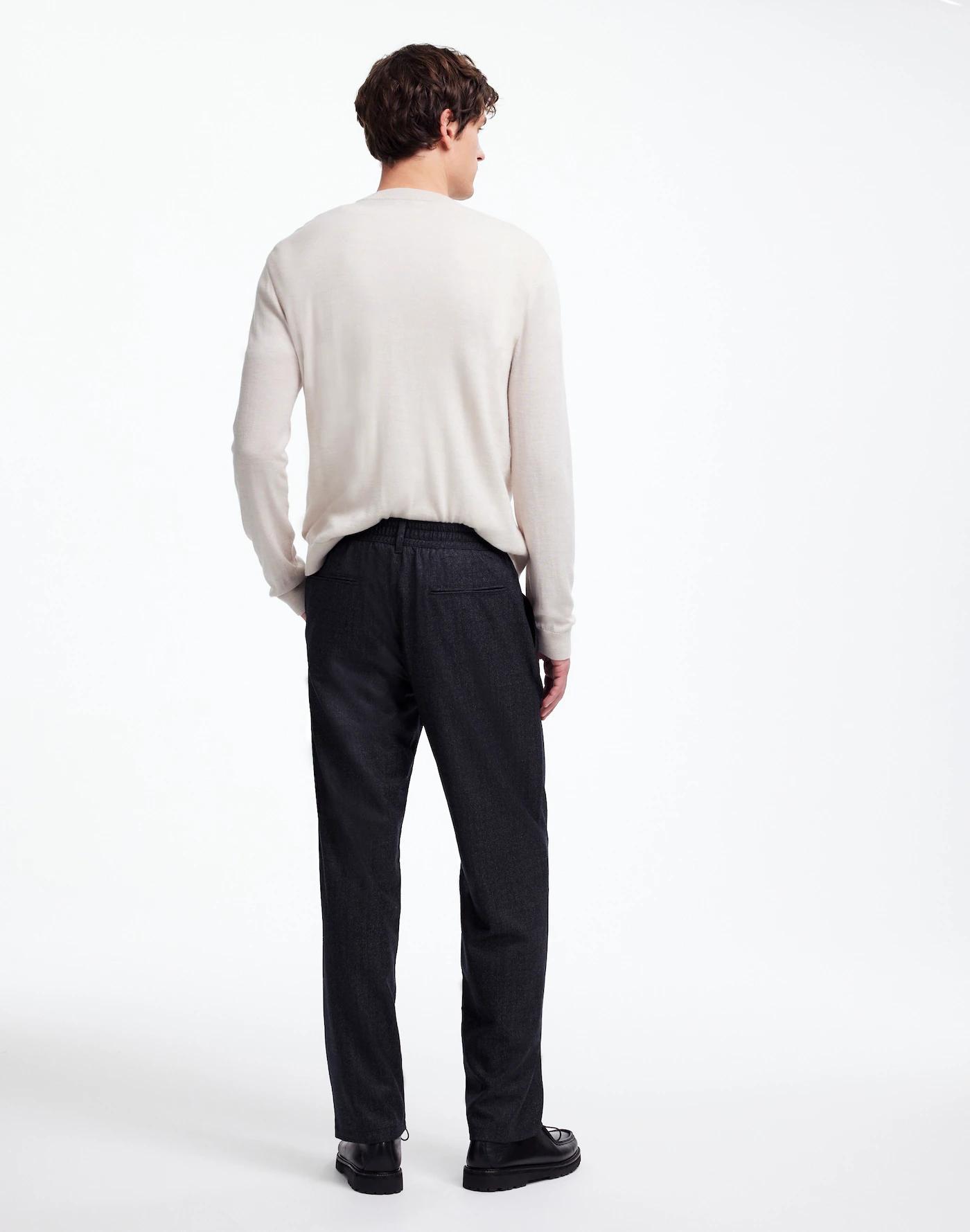 Wool Elastic Trousers in Italian Fabric Product Image