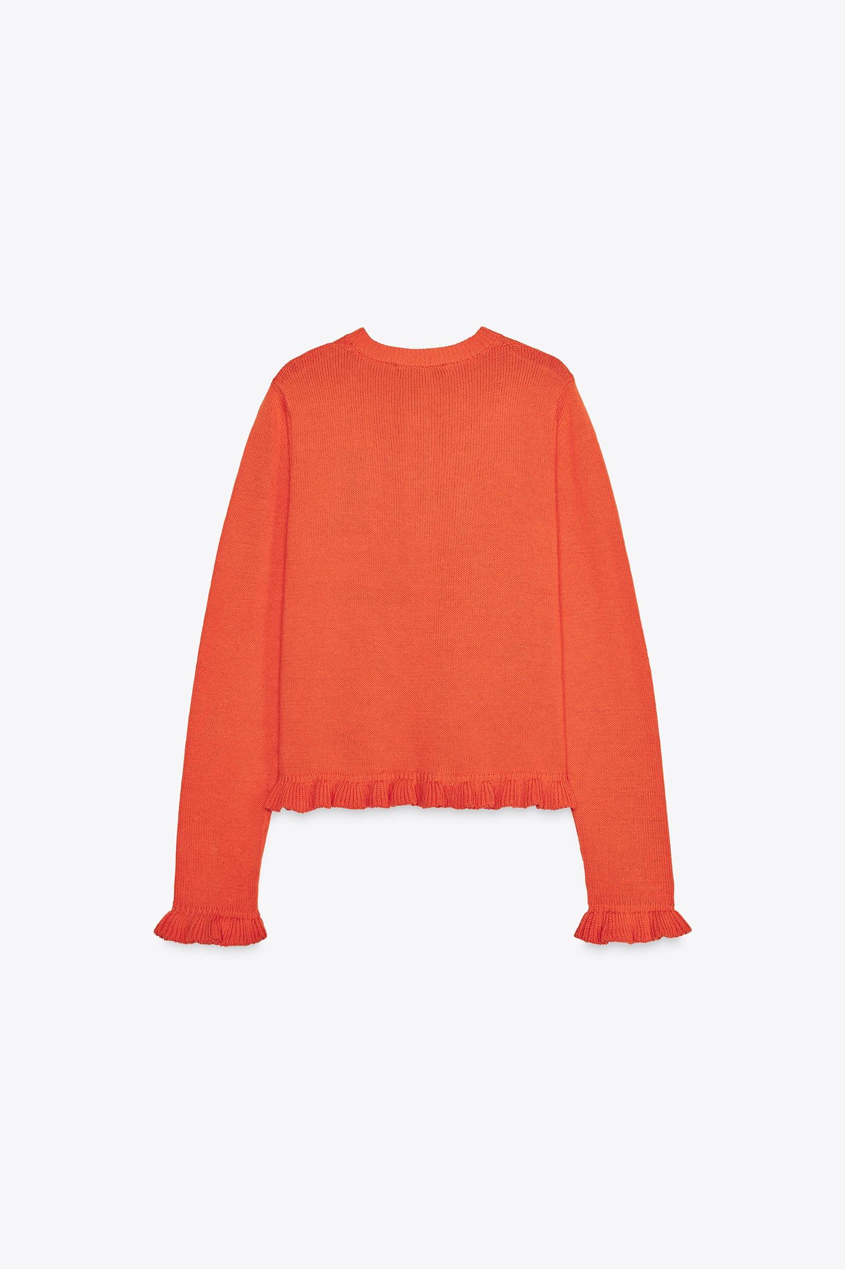 RUFFLED KNIT CARDIGAN Product Image