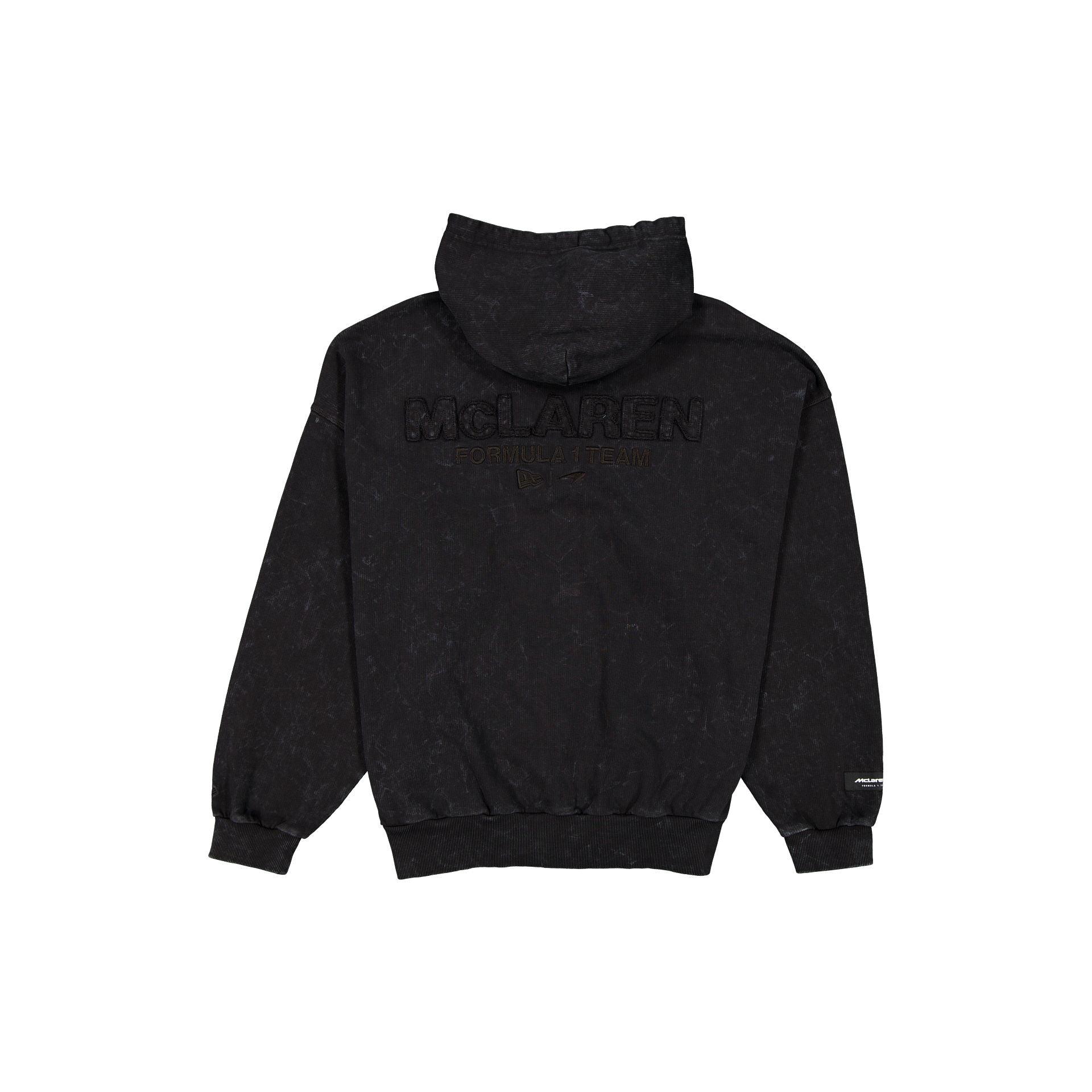 McLaren Formula 1 Team Washed Black Oversized Full-Zip Hoodie Male Product Image