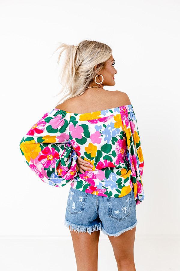 Gramercy Garden Off Shoulder Top in Pink Product Image