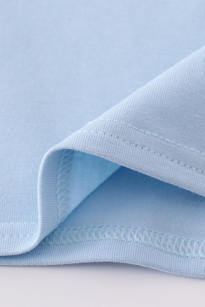 Blue deer applique top Product Image