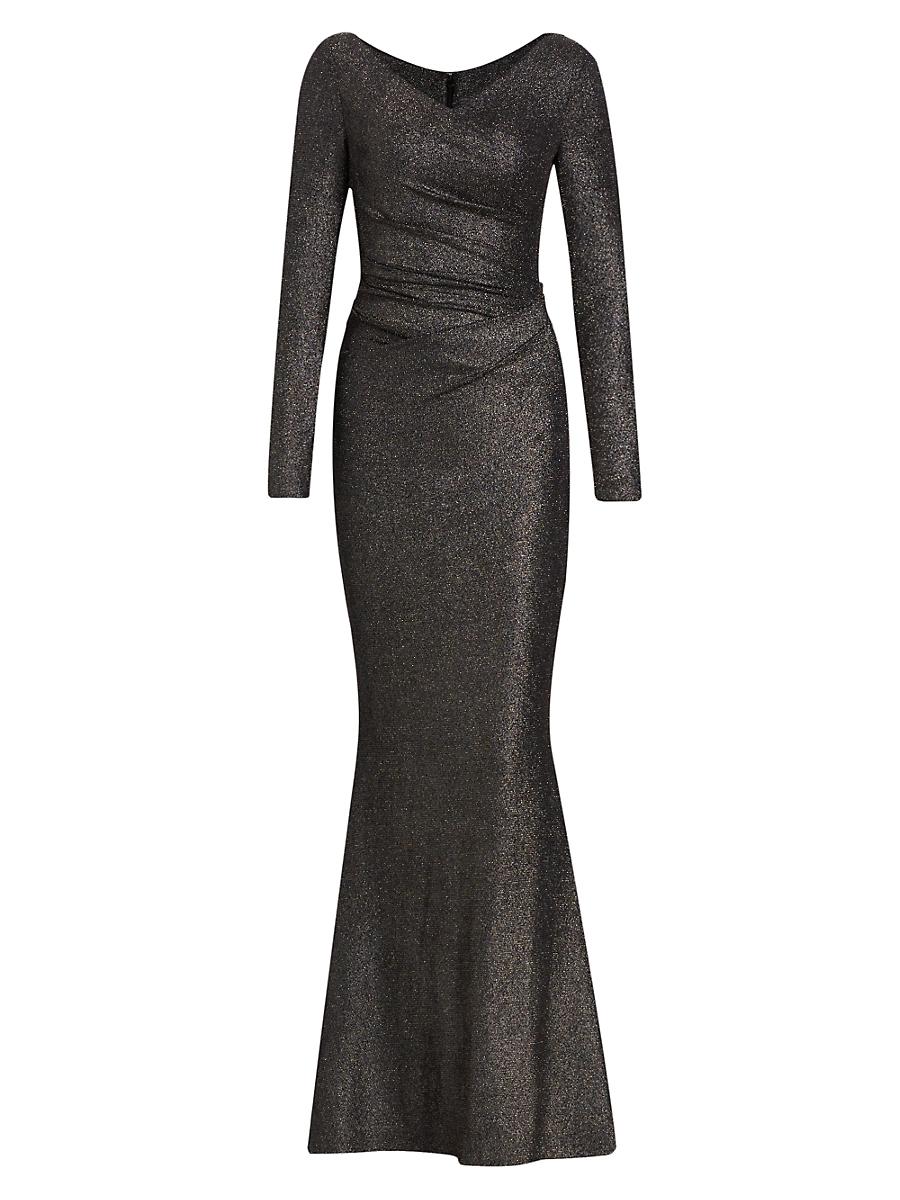 Womens Metallic Jersey Body-Con Gown Product Image
