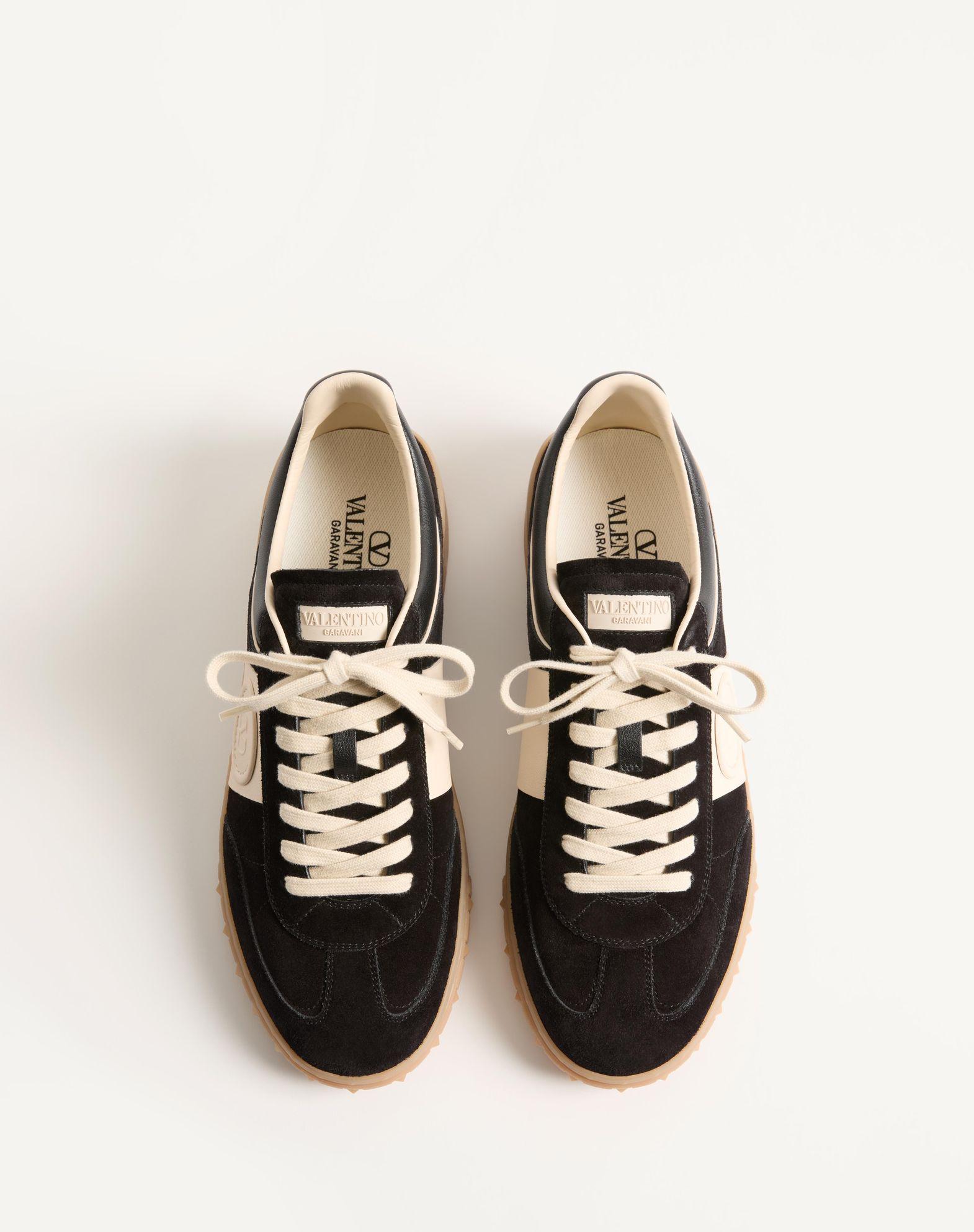 Upvillage Low Top Sneaker In Split Leather And Calfskin Nappa Leather Product Image