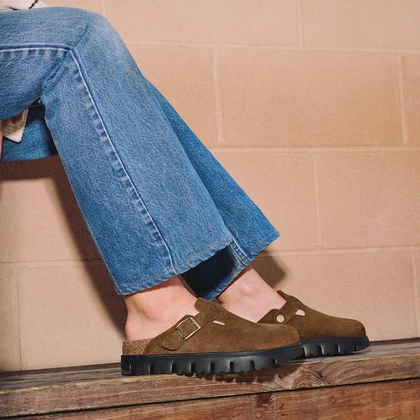 Womens Papillio by Birkenstock® Boston Chunky Sandal - Dark Tea Product Image