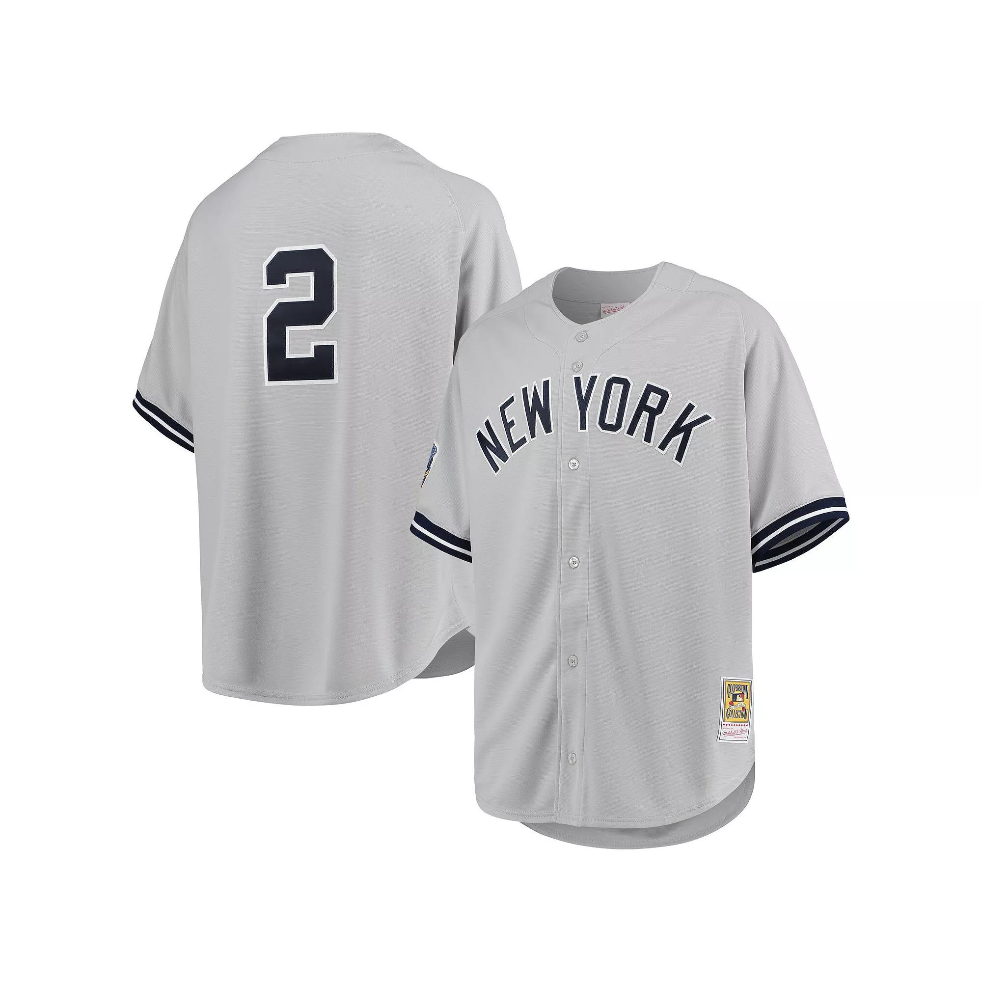Men's Mitchell & Ness Derek Jeter Gray New York Yankees 1998 Cooperstown Collection Road Authentic Jersey, Size: 36, Grey Product Image