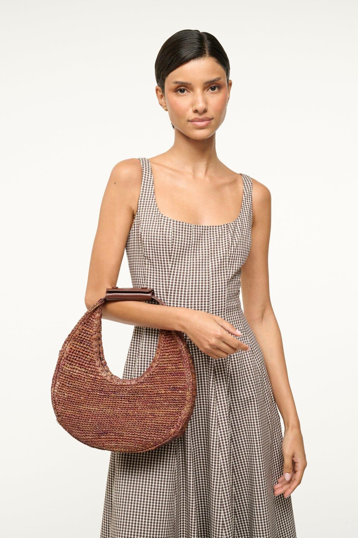 MOON RAFFIA BAG | MAHOGANY Product Image