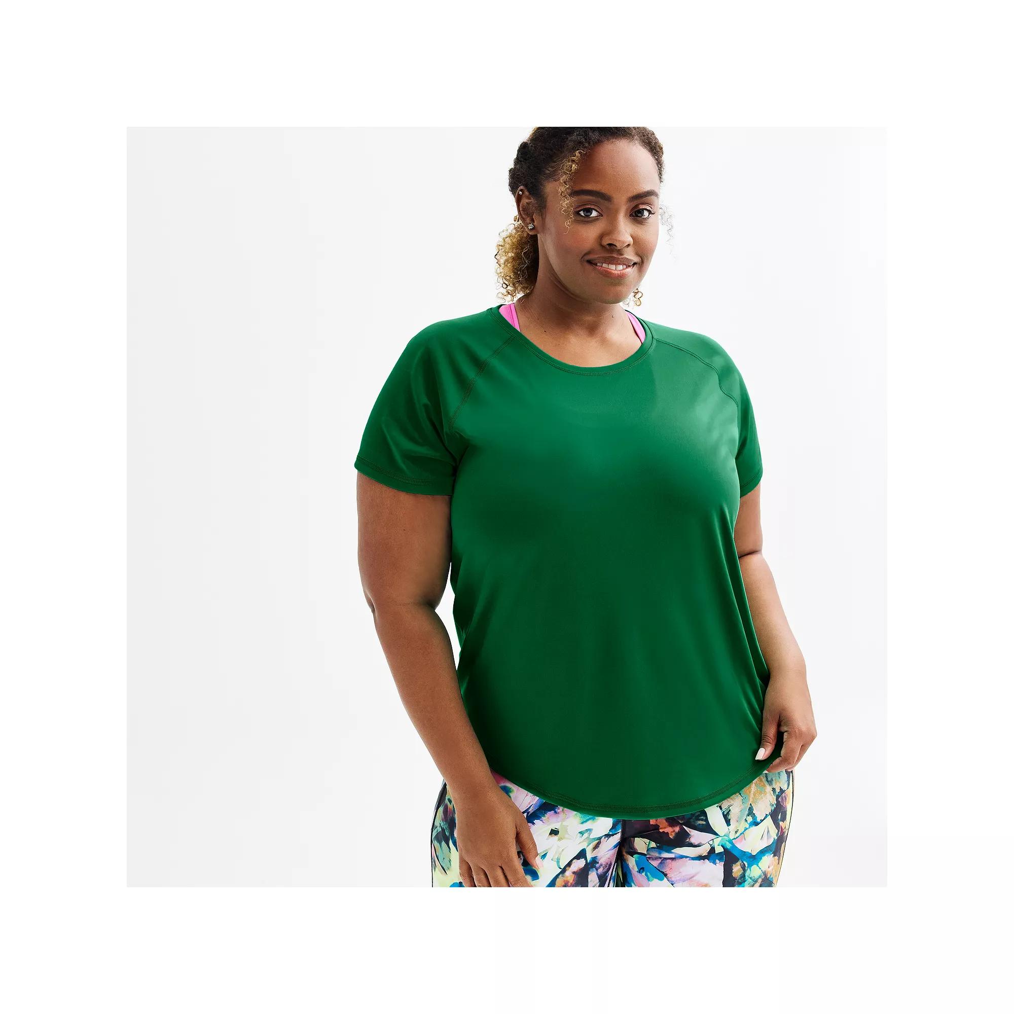 Plus Size Tek Gear® Dry Tek Short Sleeve Tee, Women's, Size: 3XL, Rugged Green Product Image