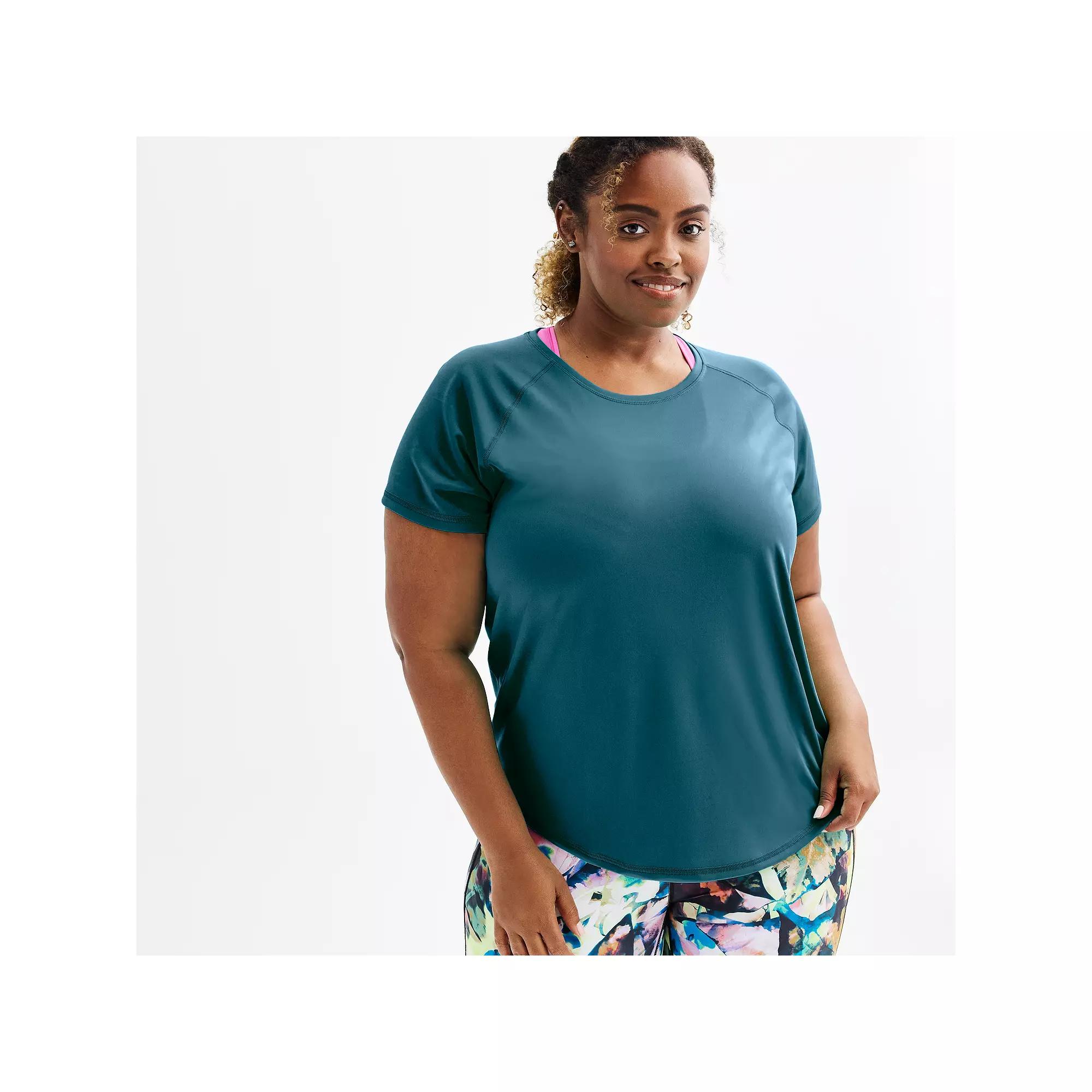 Plus Size Tek Gear® Dry Tek Short Sleeve Tee, Women's, Size: 4XL, Blue Crayon Product Image