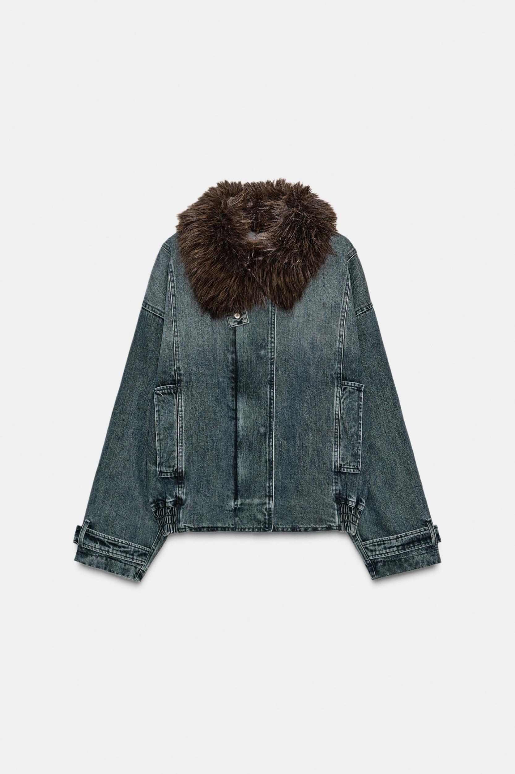 ZW COLLECTION DENIM BOMBER JACKET Product Image