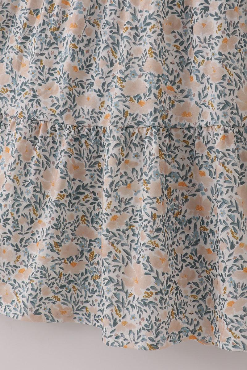 Bow applique print mom&me dress Product Image