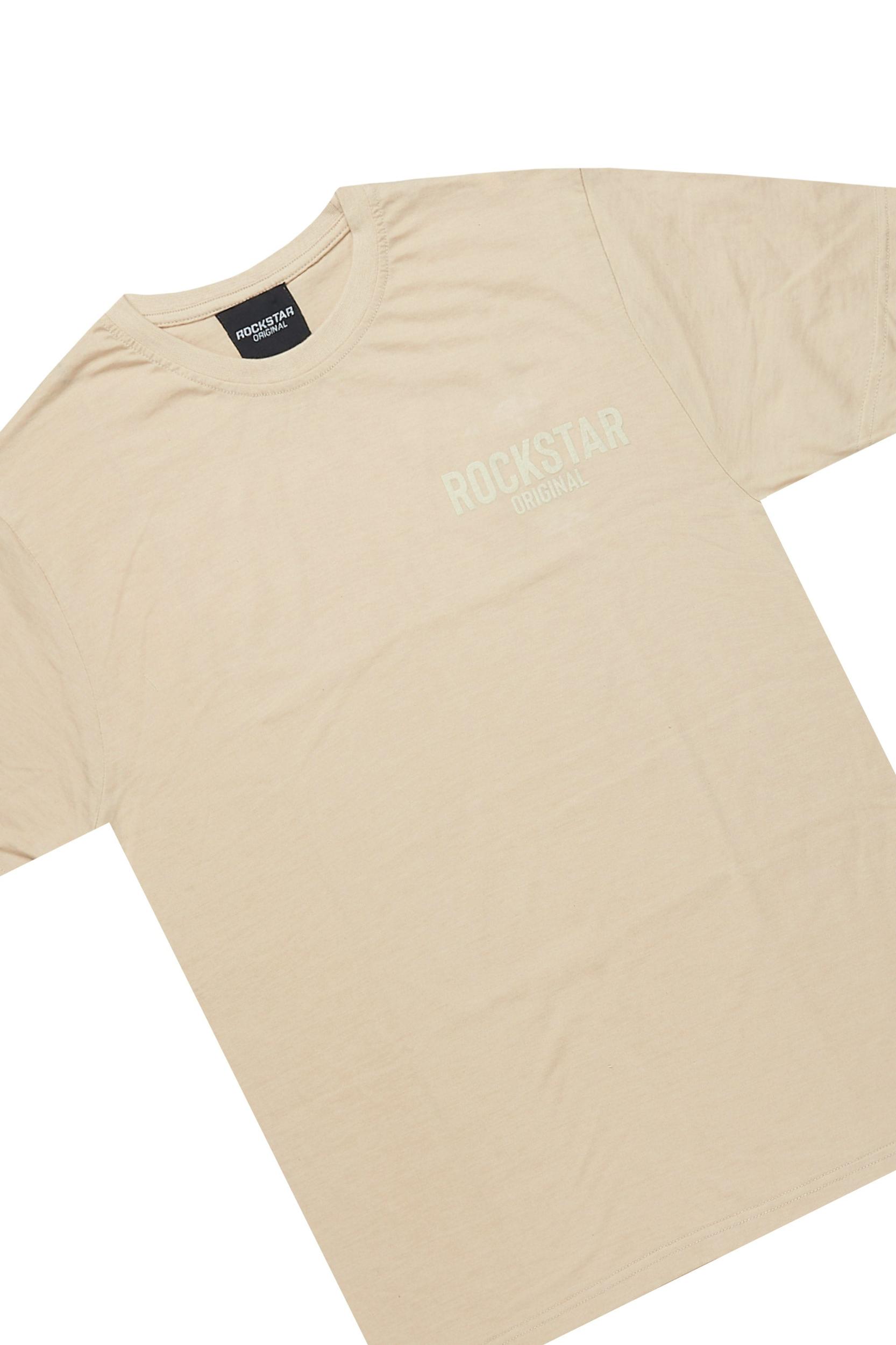 Sana Beige Relaxed T-Shirt/Short Set Male Product Image