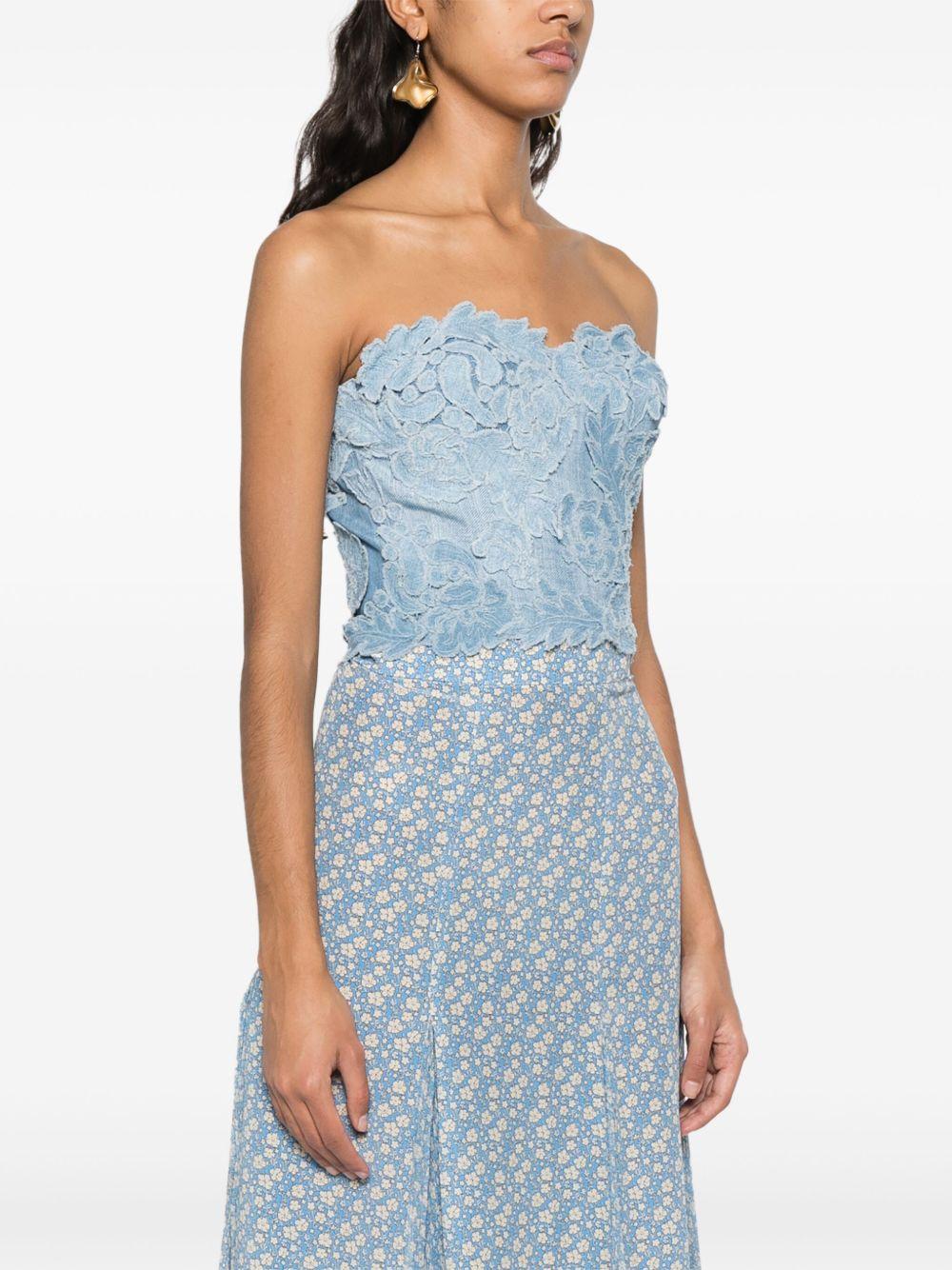 denim bustier top Product Image