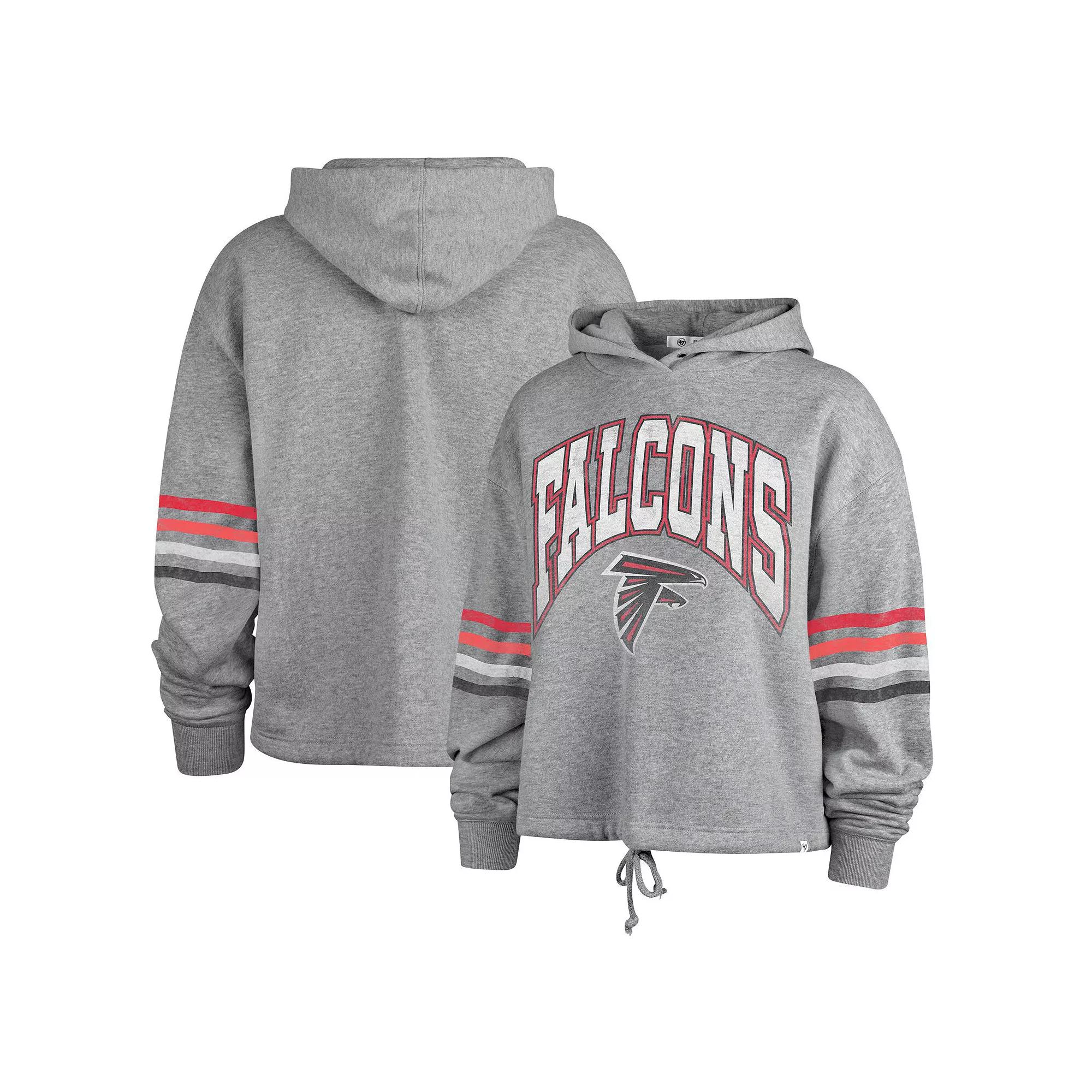 Women's '47 Heather Gray Atlanta Falcons Upland Bennett Pullover Hoodie,  Product Image