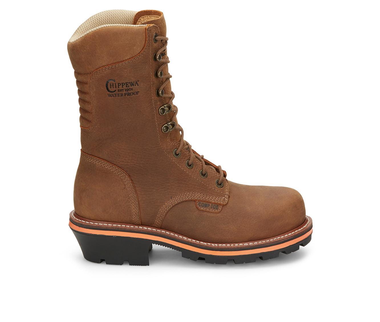 Men's Chippewa Boots Thunderstruck 10" Composite Toe Waterproof Work Boots Product Image