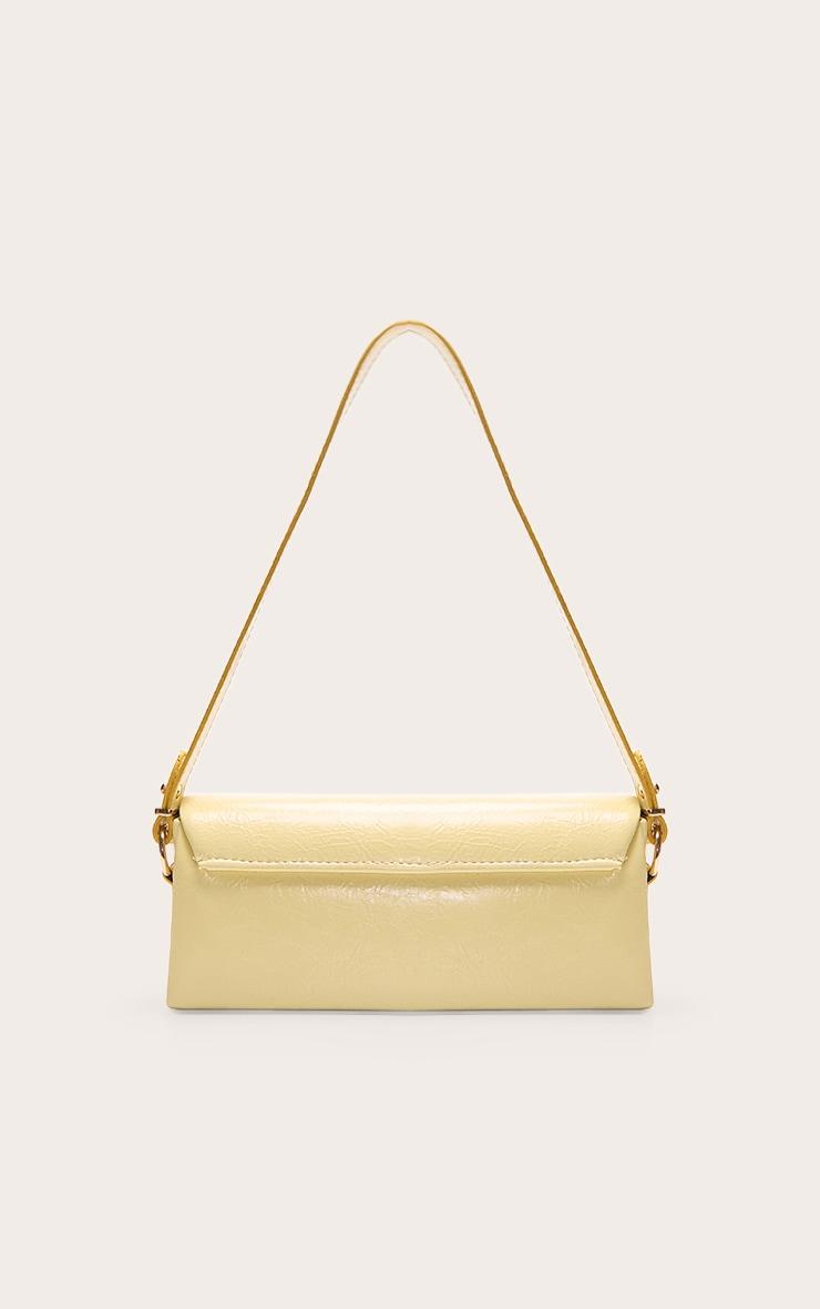 Butter Yellow Rectangle Fold Over Shoulder Bag Product Image