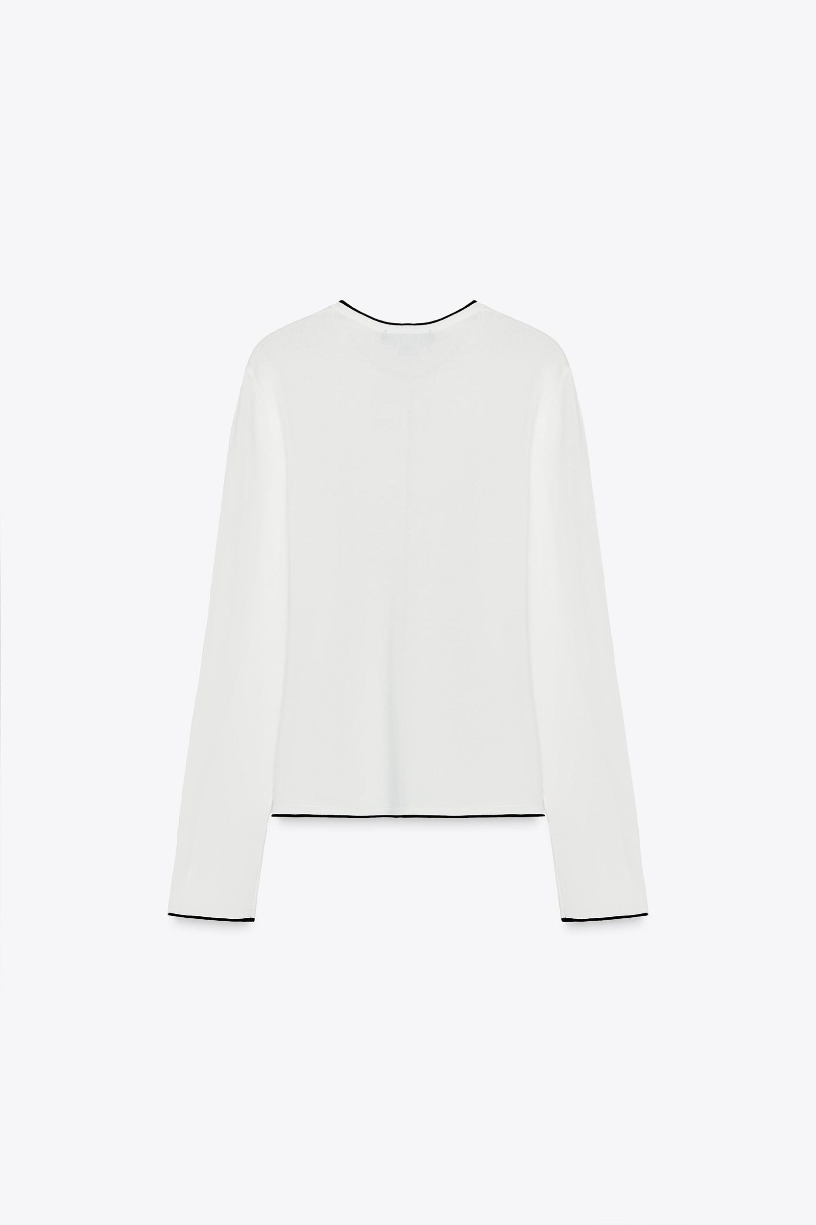 CARDIGAN WITH PIPED SEAMS Product Image