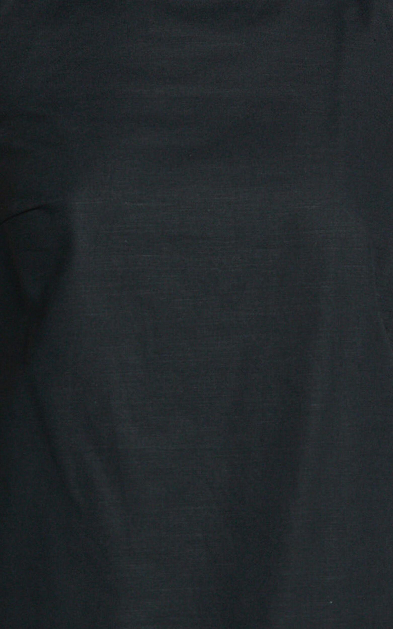 Hughes Mini Dress - Linen Look A Line Shift Dress in Black Product Image