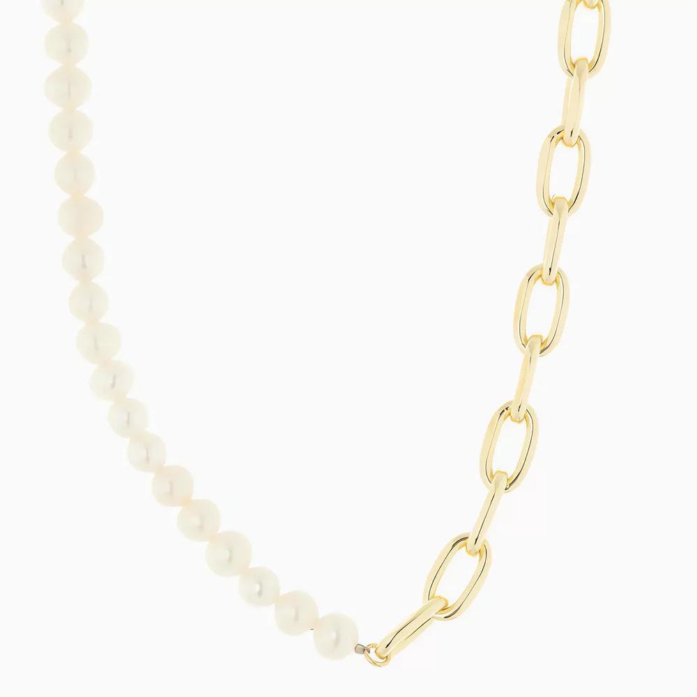 Juvell 18K Gold Plated Simulated Pearl Necklace, Women's, Two Tone Product Image