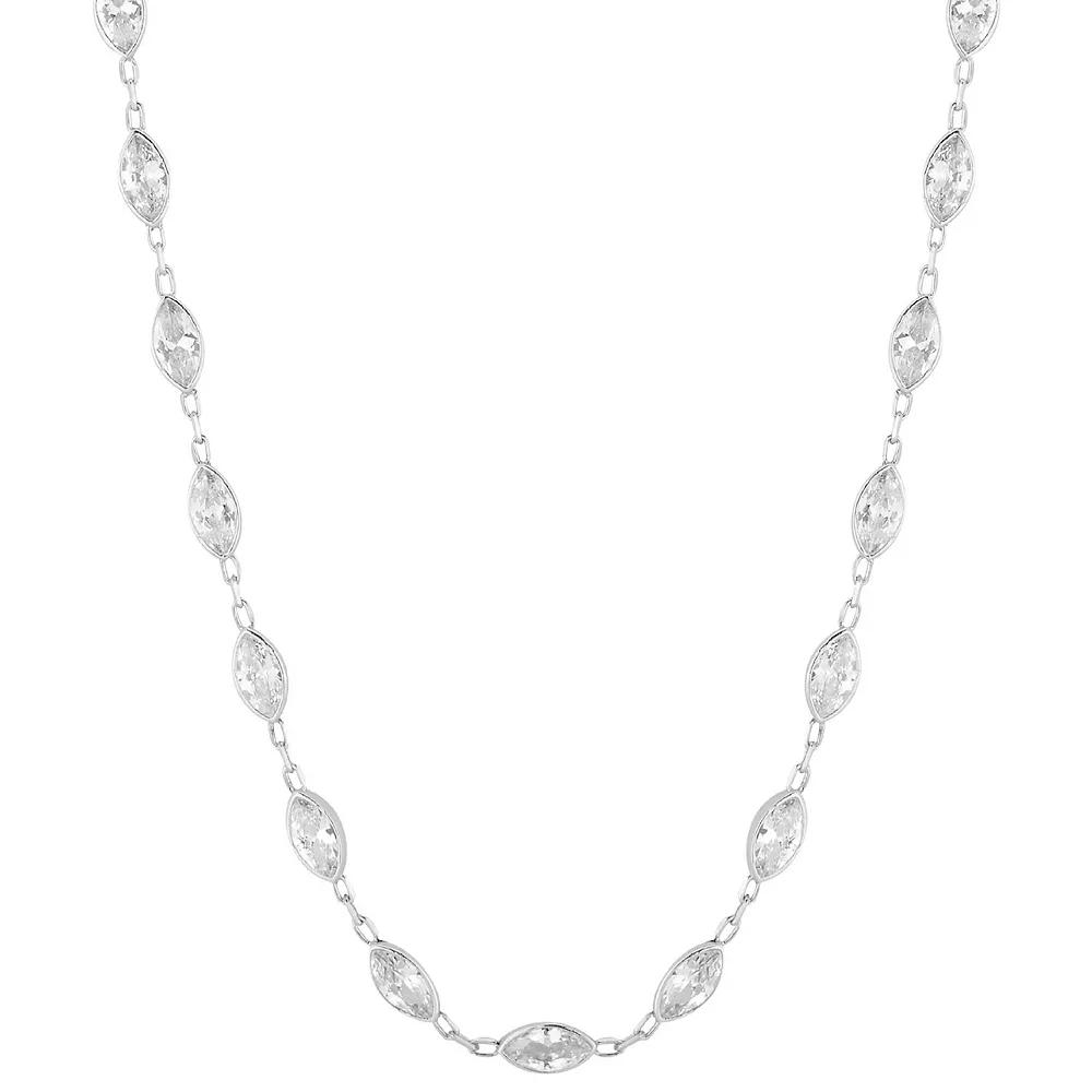 Sunkissed Sterling Cubic Zirconia Choker Necklace, Women's, Size: 16", Silver Tone Product Image