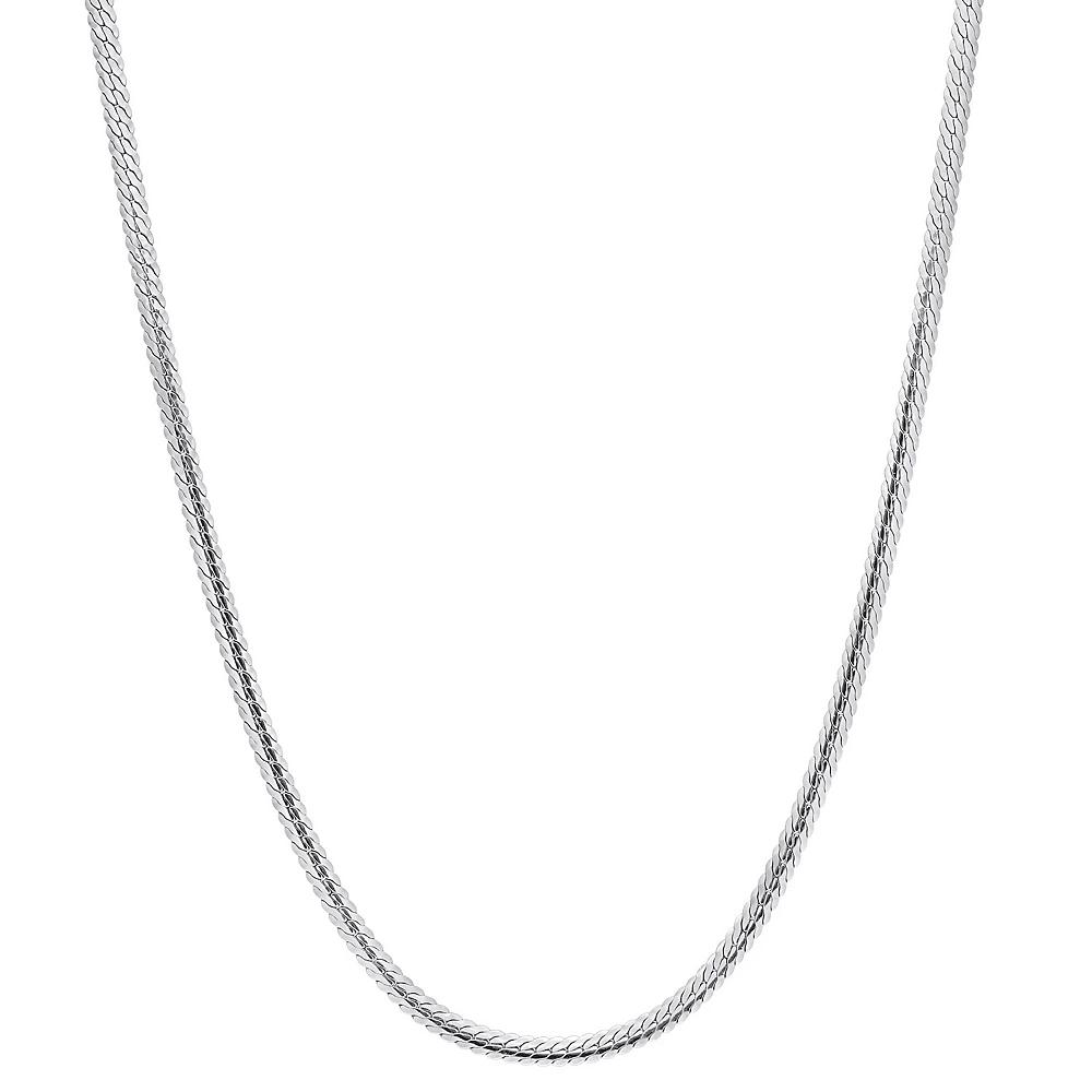 Stella Grace Sterling Silver 3 mm Herringbone Chain Necklace, Womens Product Image