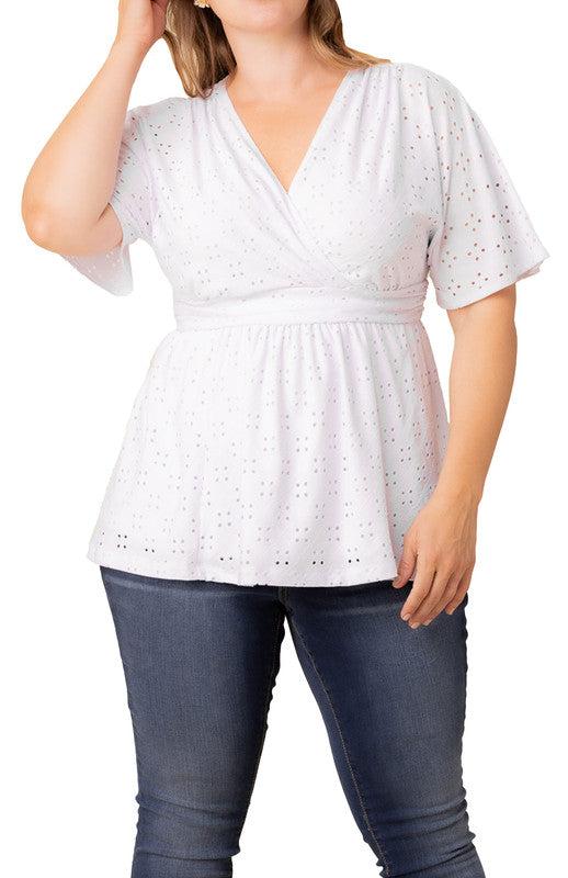 Sunny Day Eyelet Top - Plus Product Image